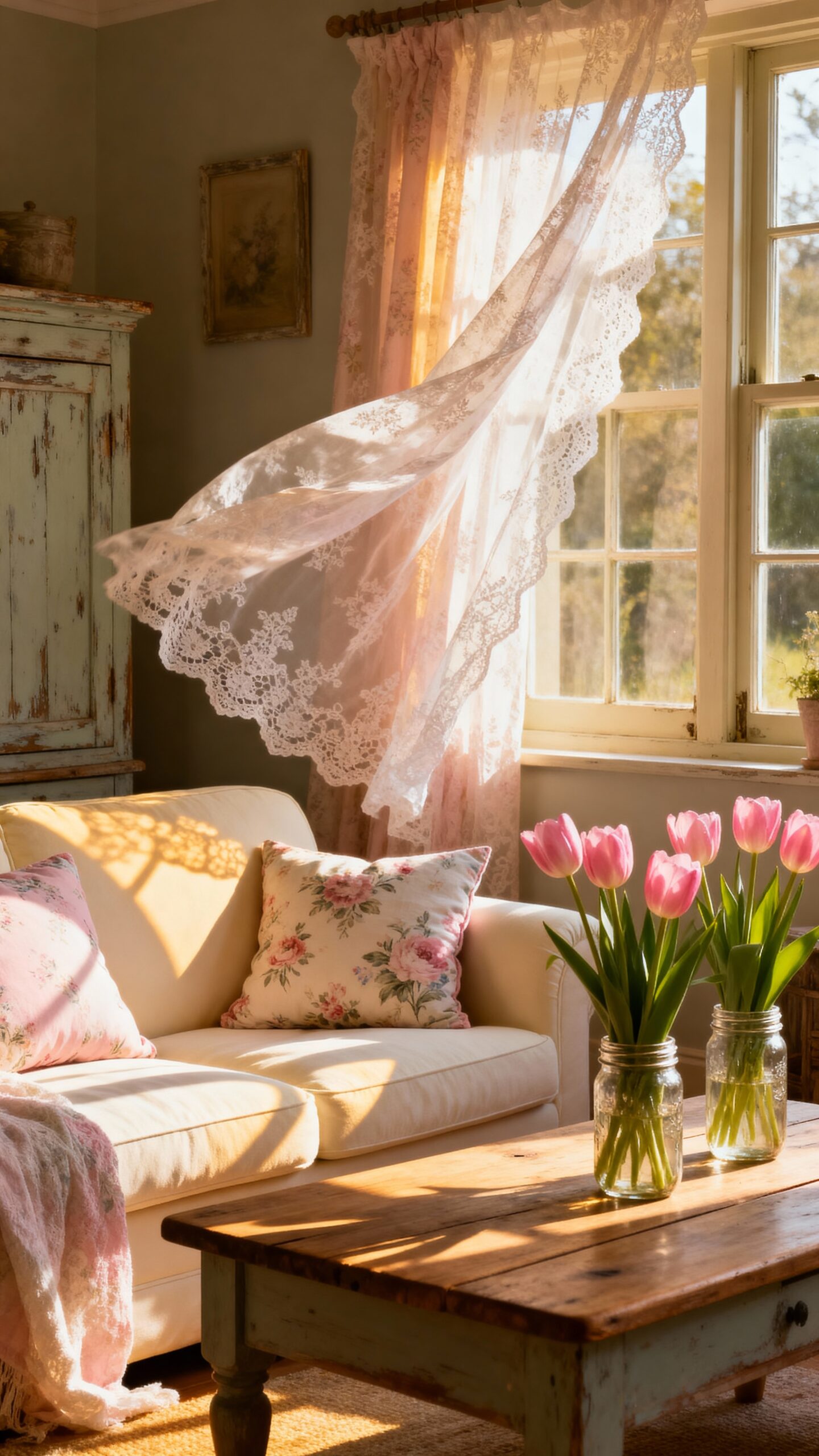 soft cozy cottage spring decor