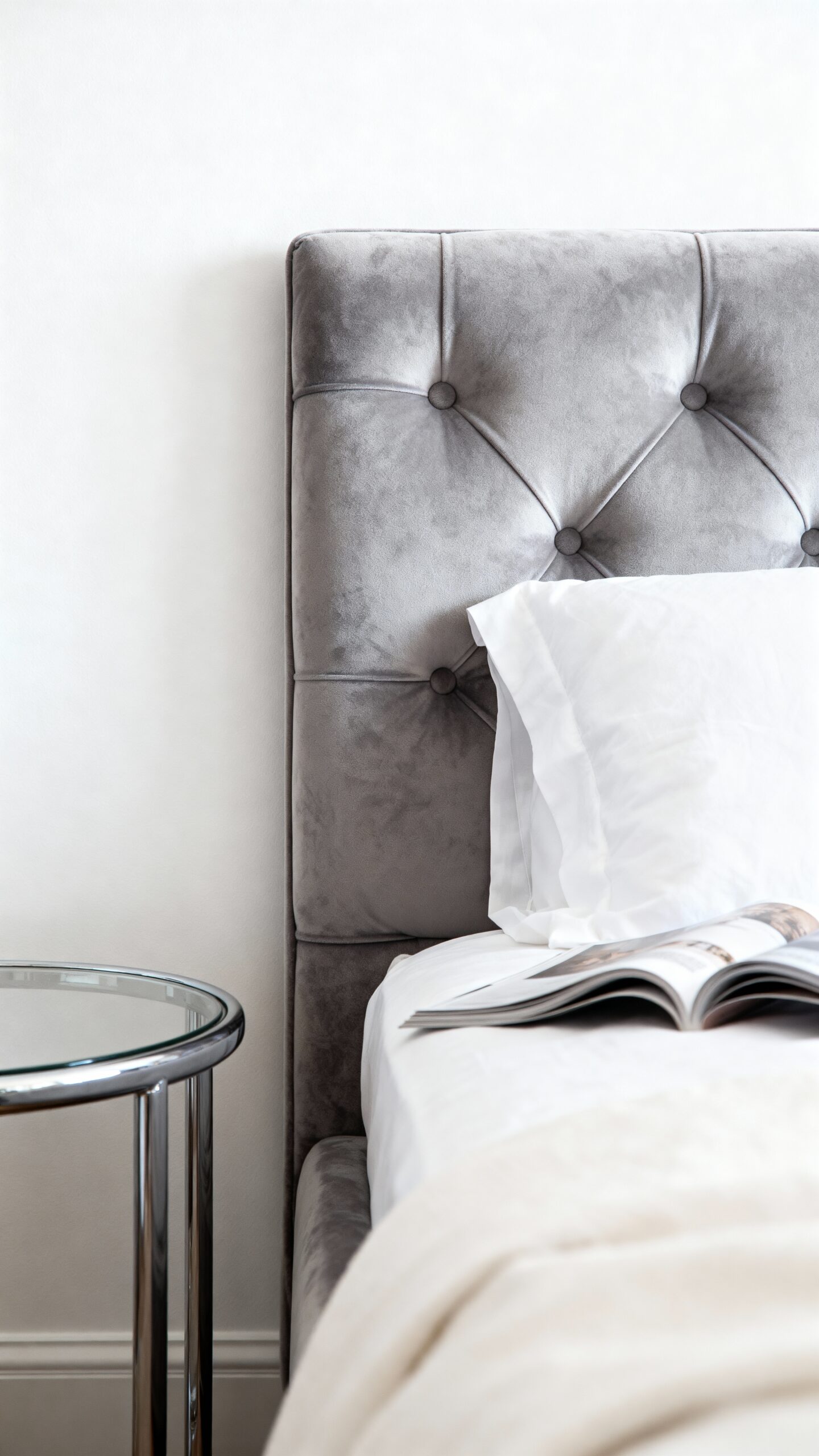 soft grey upholstered minimalist