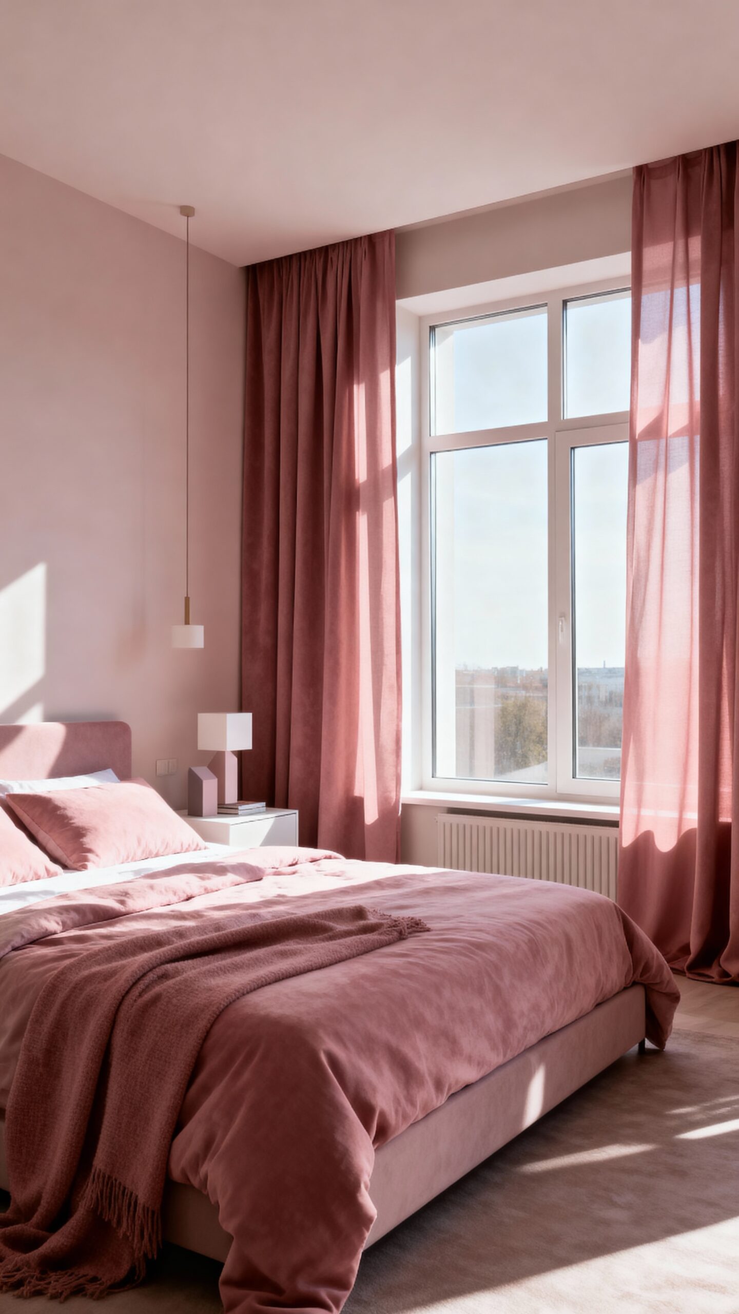 soft rosy filtered natural light