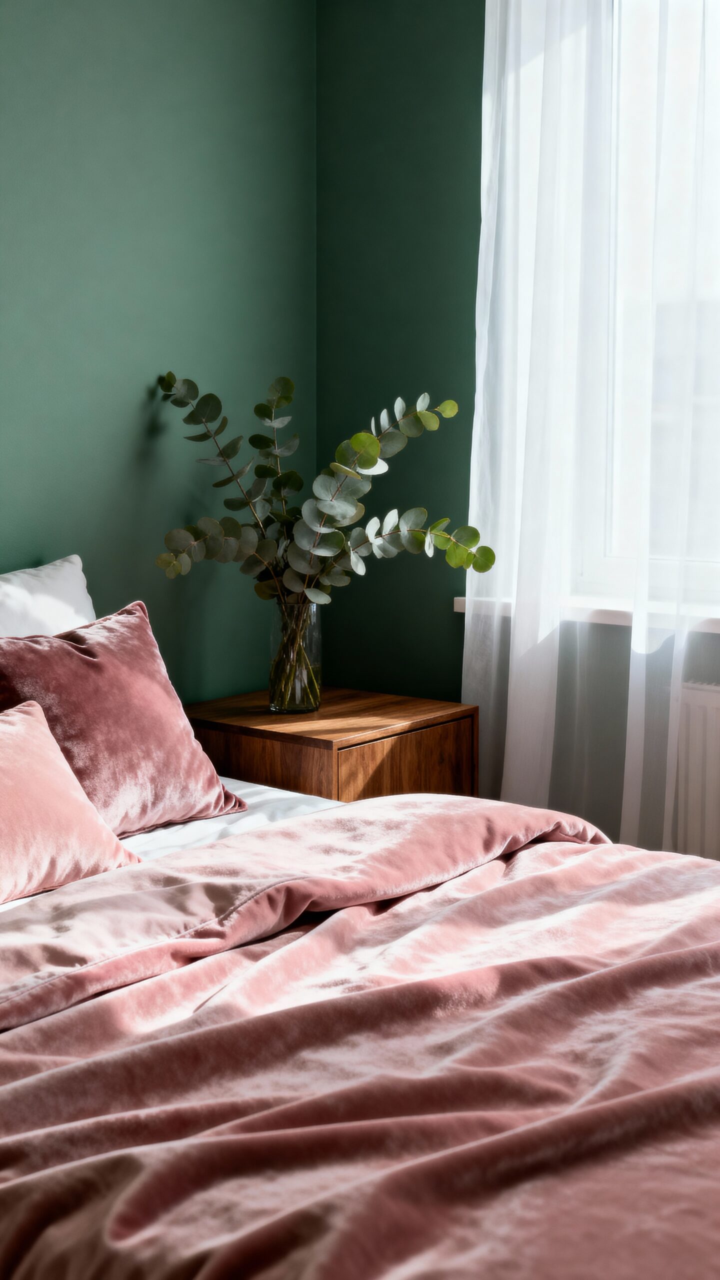 soft trendy green and pink