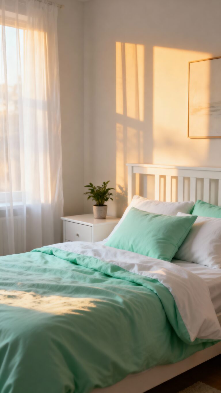 soothing mint bedroom designs
