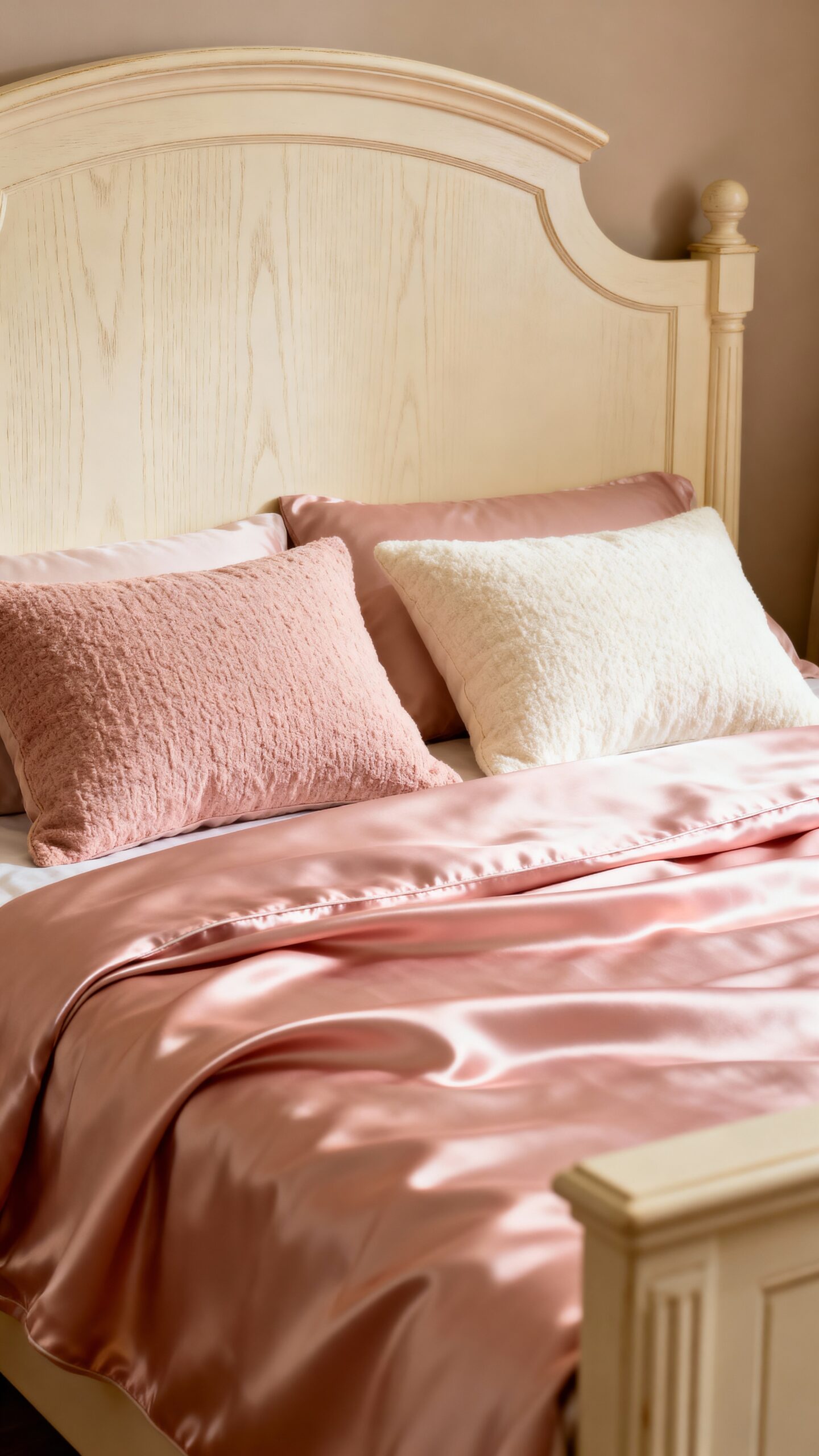 sophisticated blush and cream bedroom