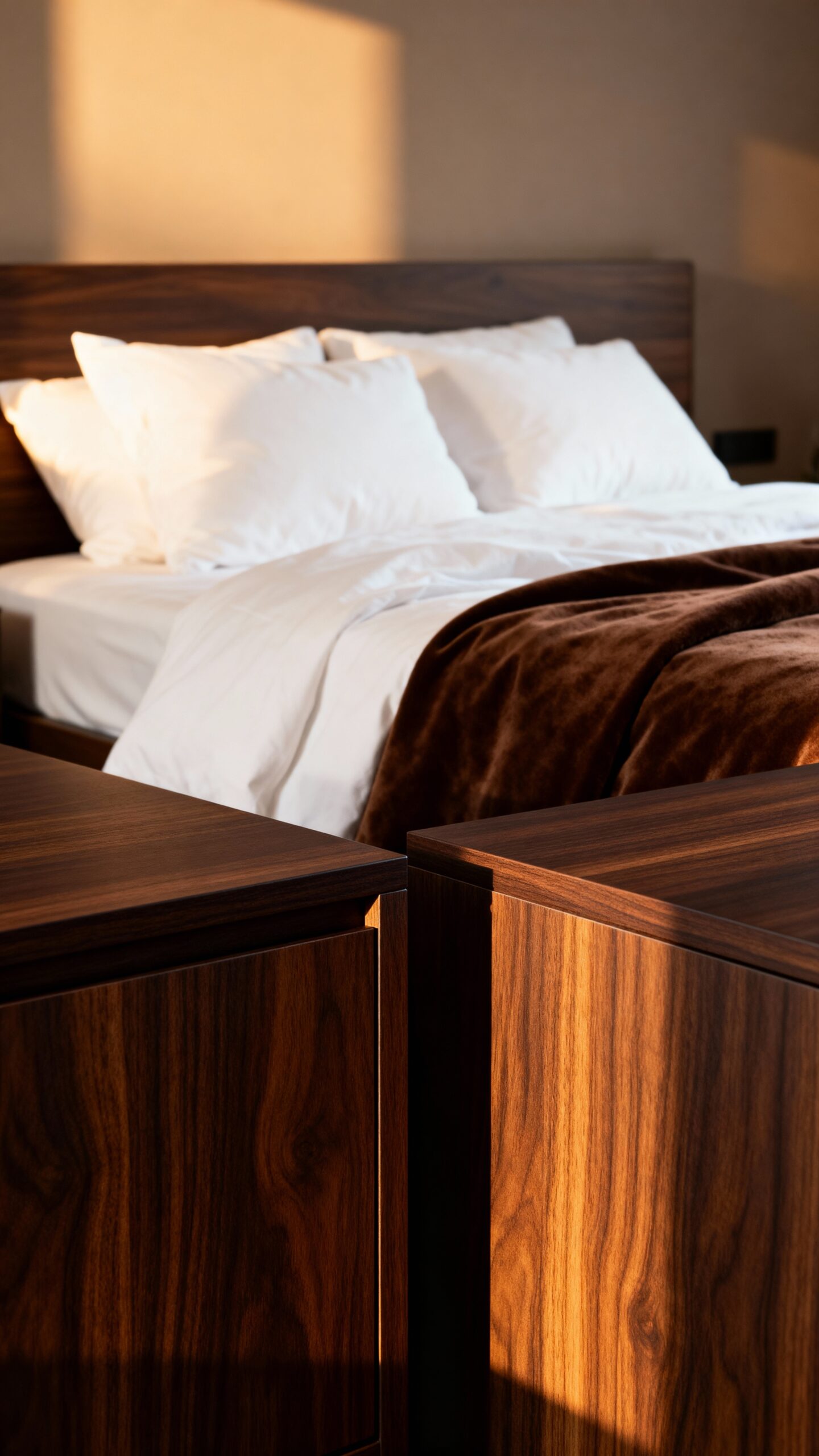 sophisticated contrast crisp inviting bedroom