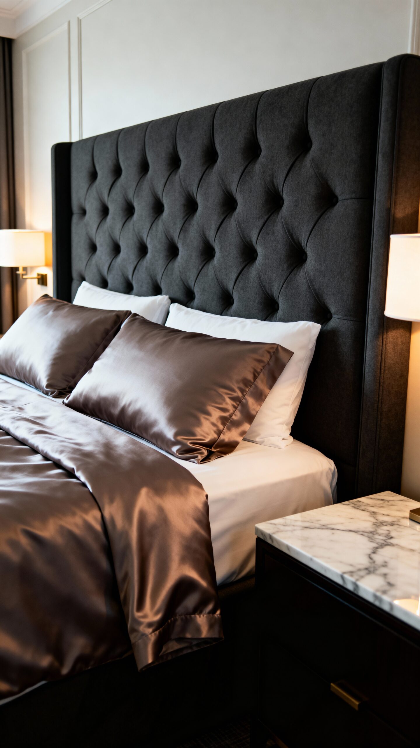 sophisticated elegant hotel inspired bedroom retreat