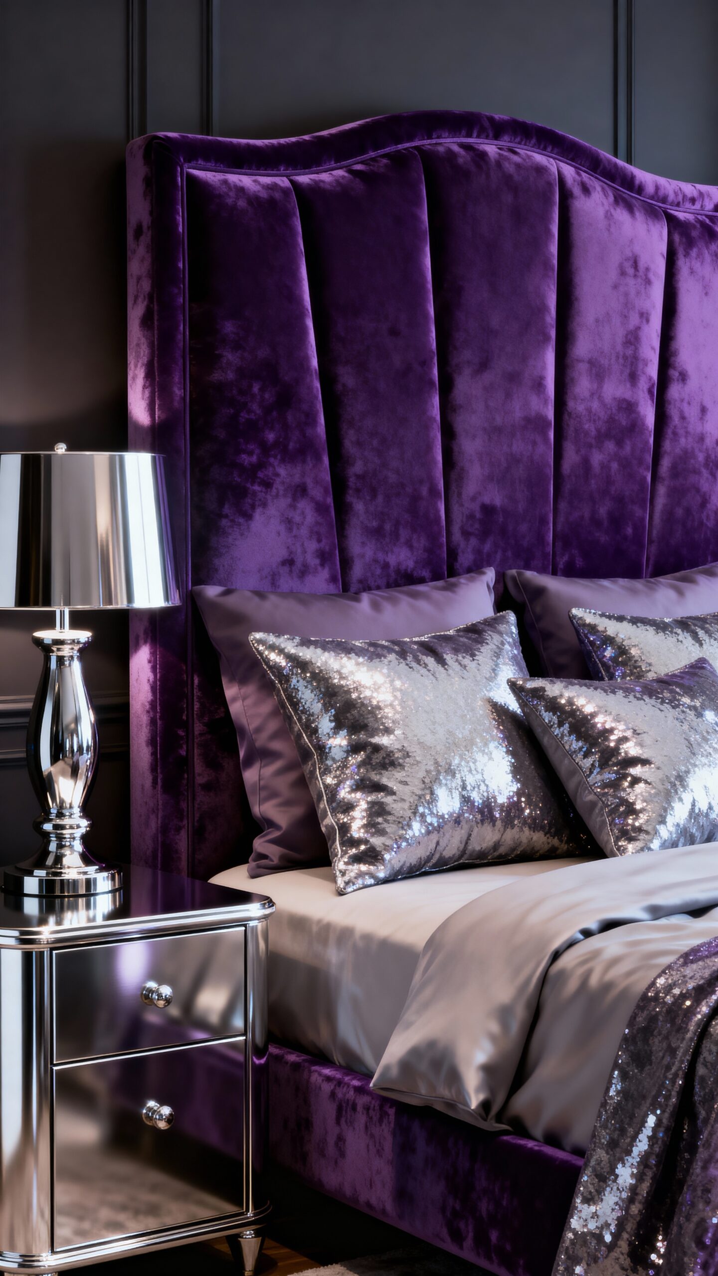 sophisticated luxurious amethyst and silver combination