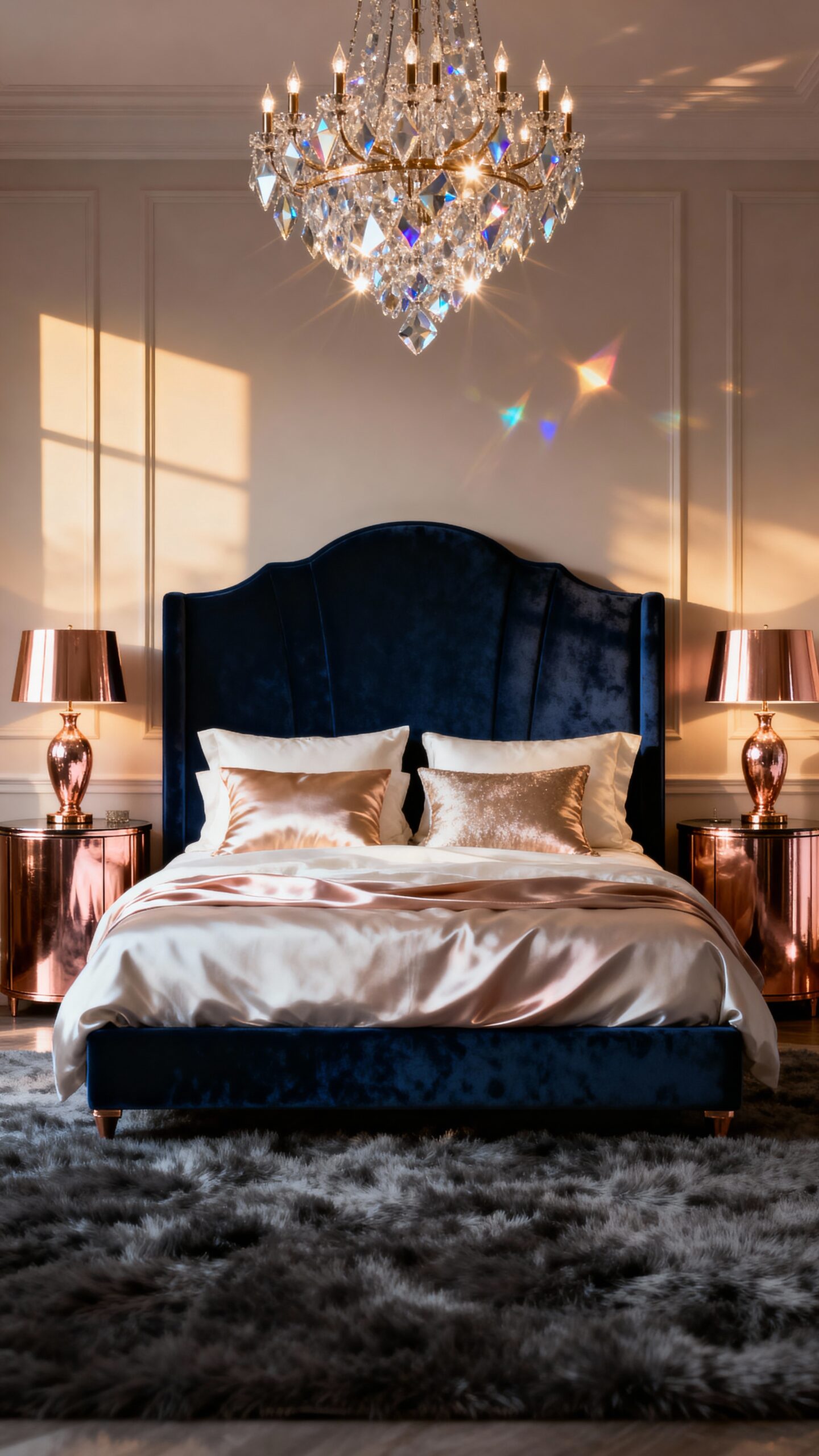 sophisticated luxurious dramatic intimate bedroom retreat