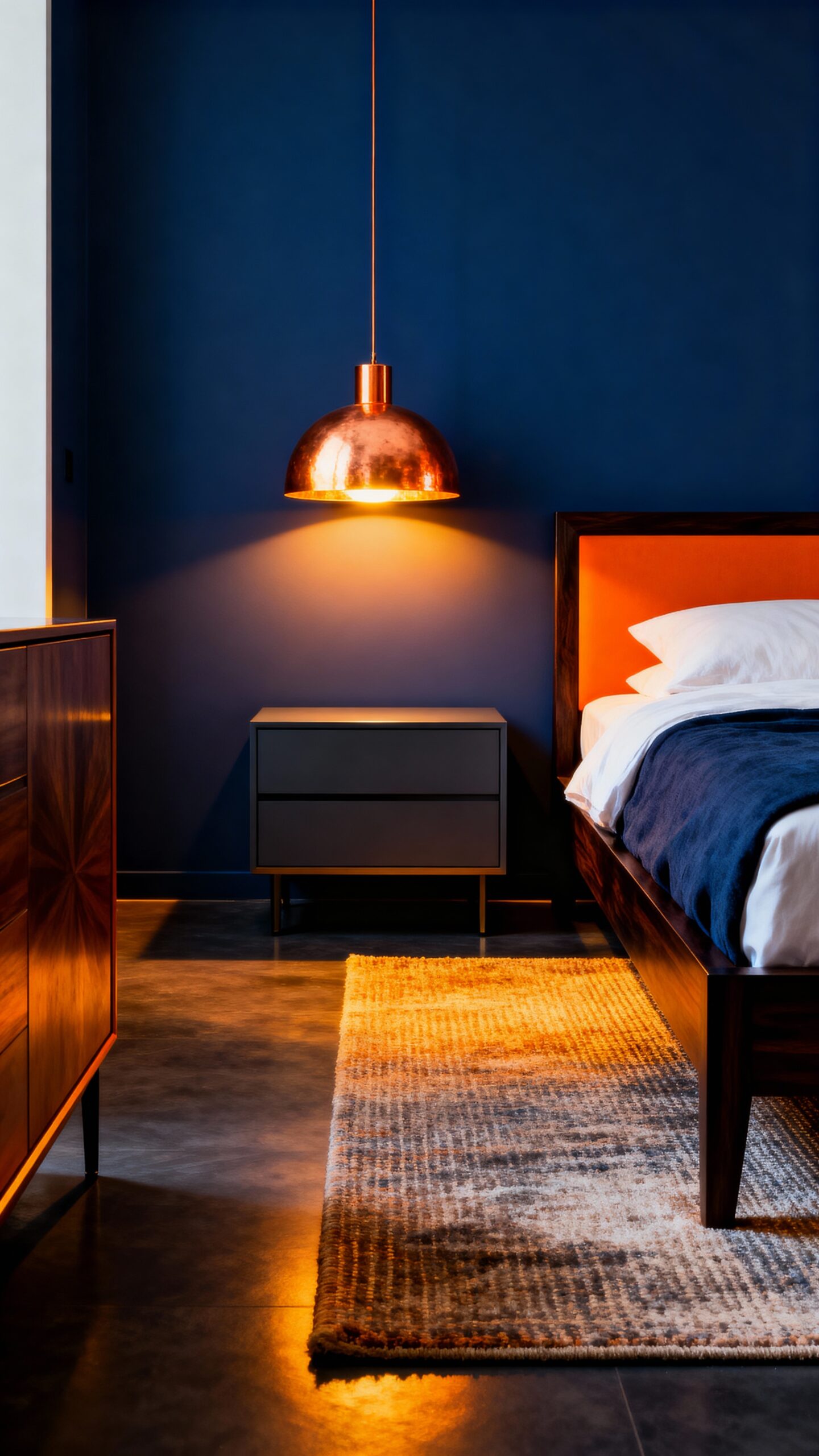 sophisticated metallic bedroom retreat