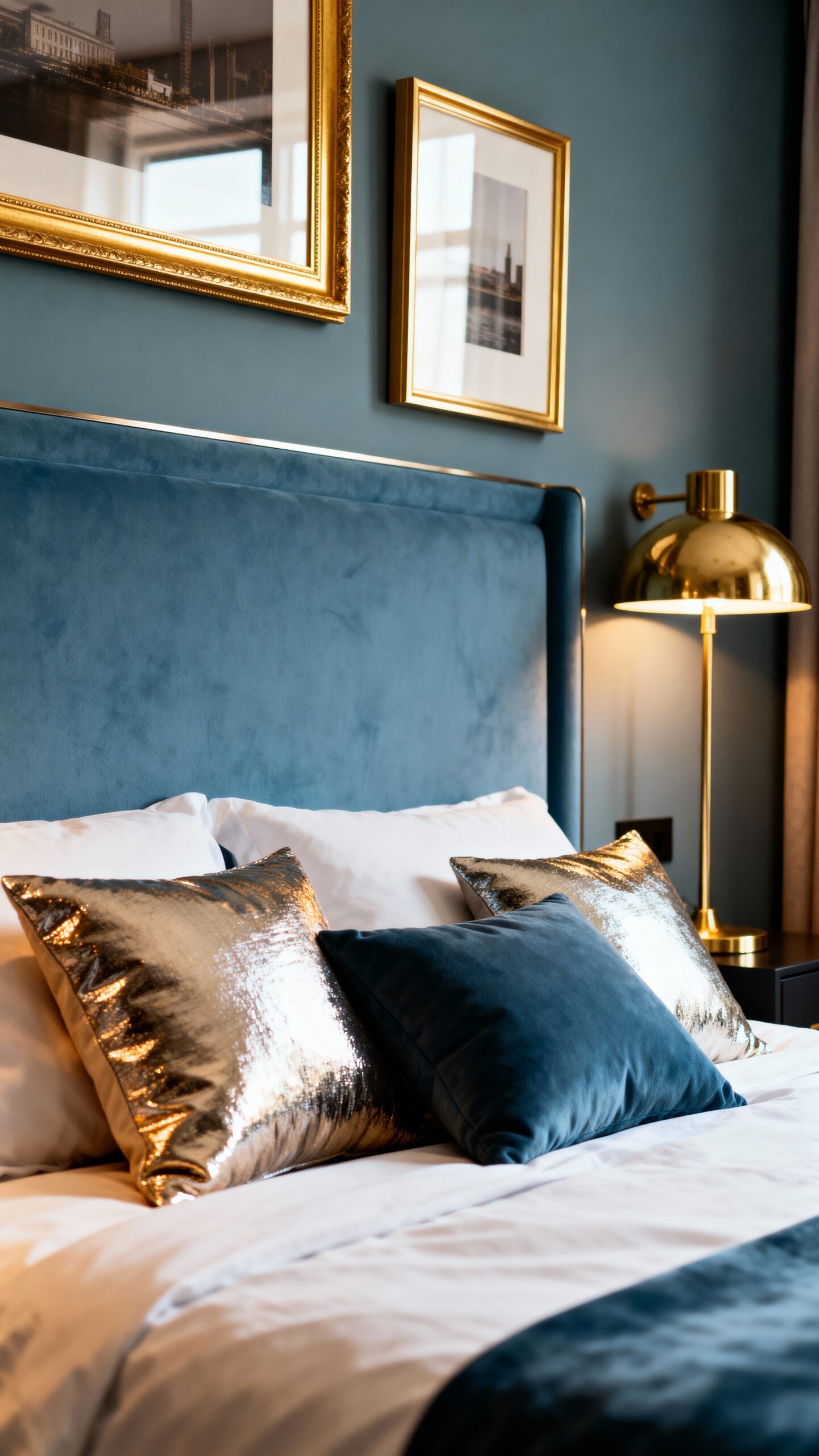 sophisticated metallic dusty blue sanctuary