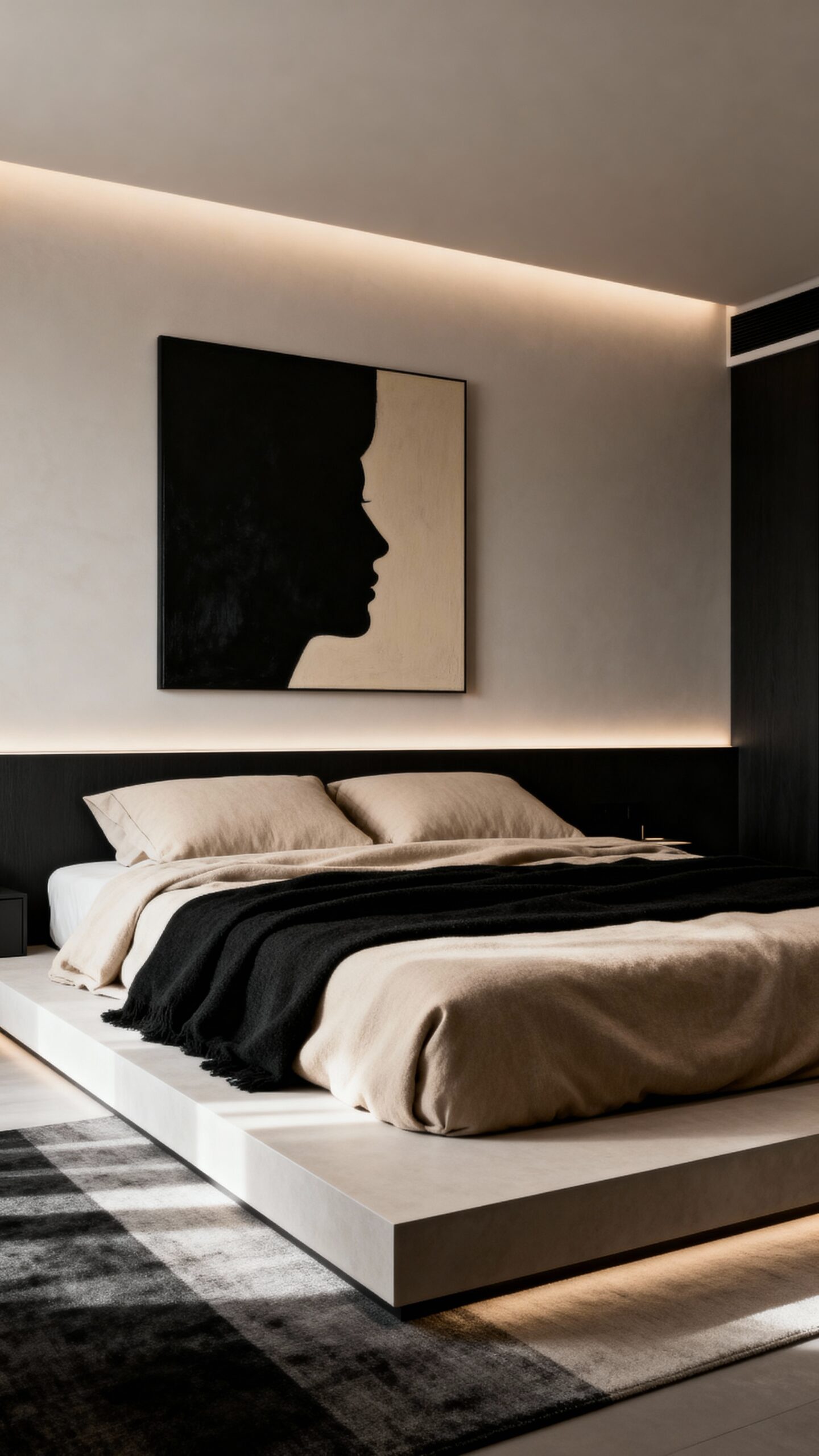 sophisticated minimalist monochromatic wall art