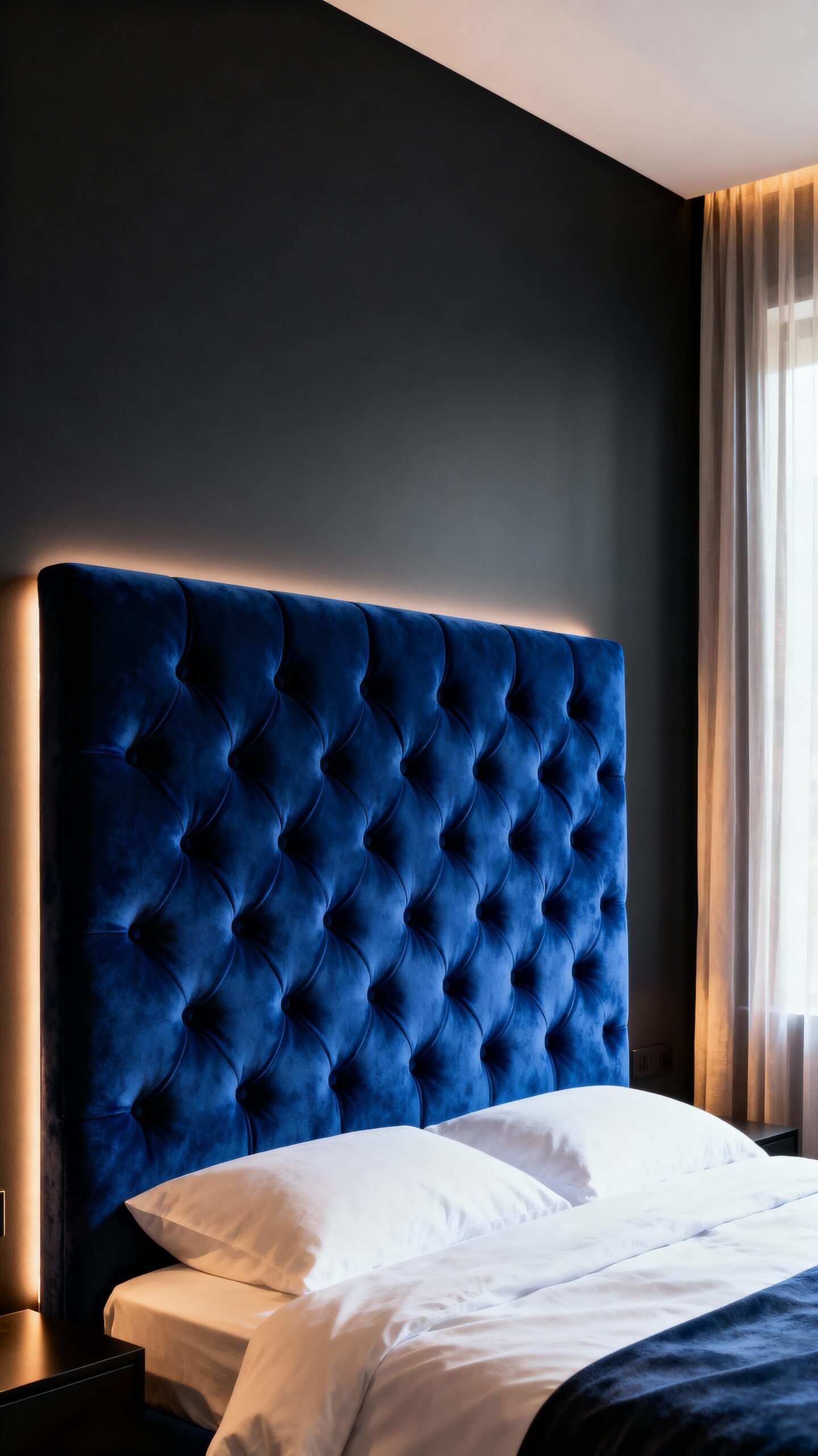sophisticated moody blue velvet retreat