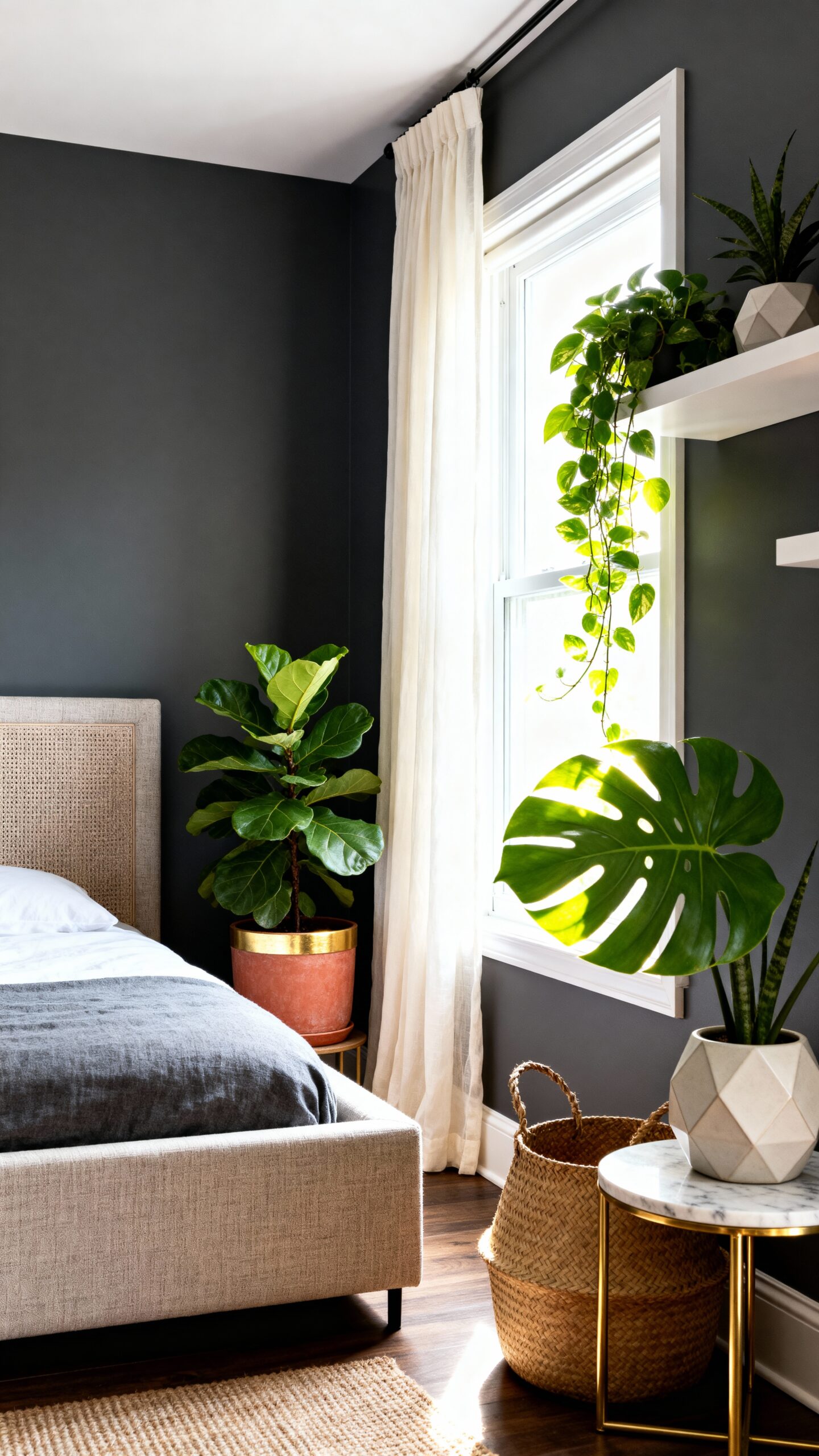 sophisticated moody sanctuary lush greenery