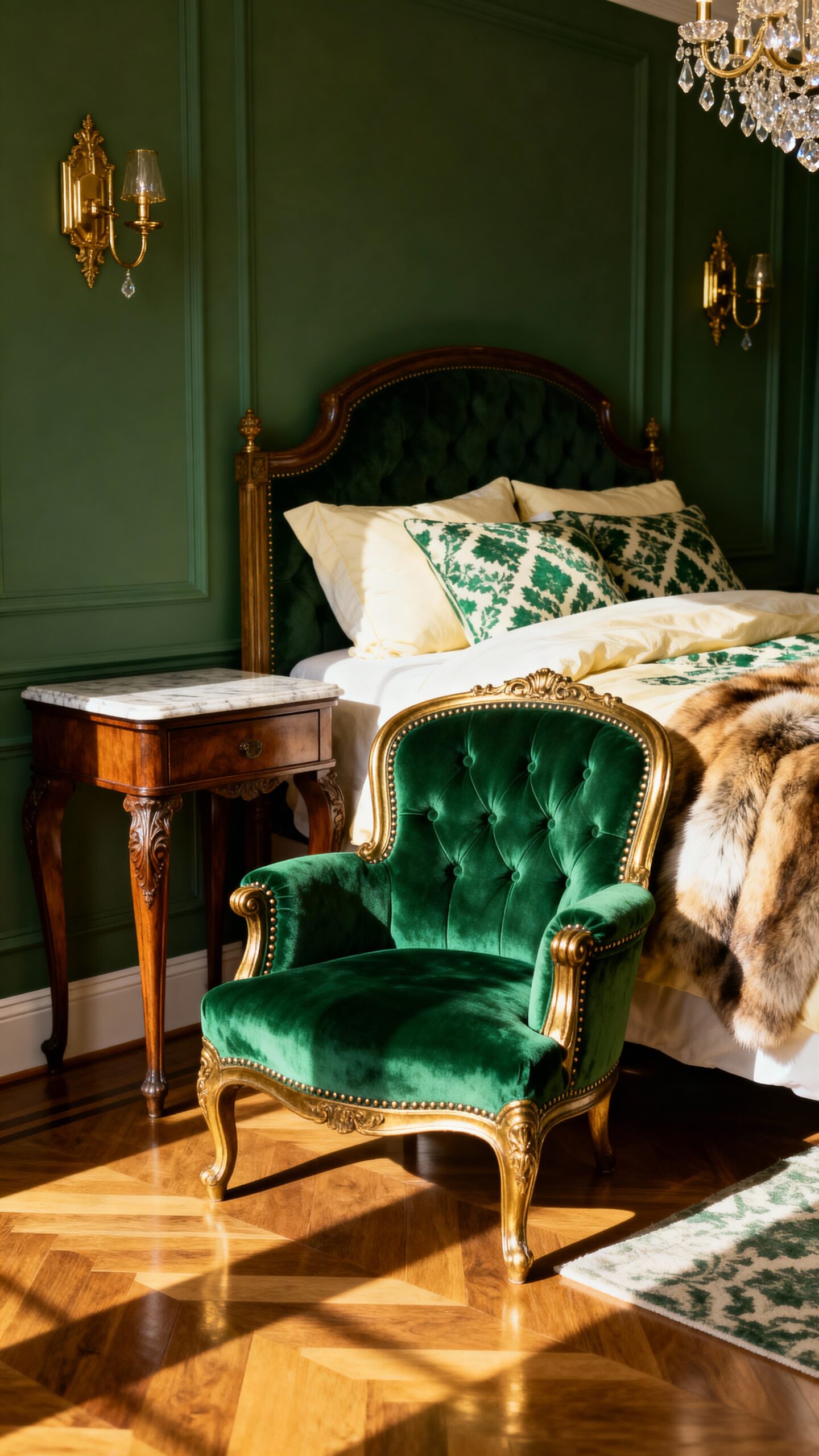 sophisticated sanctuary of emerald green elegance