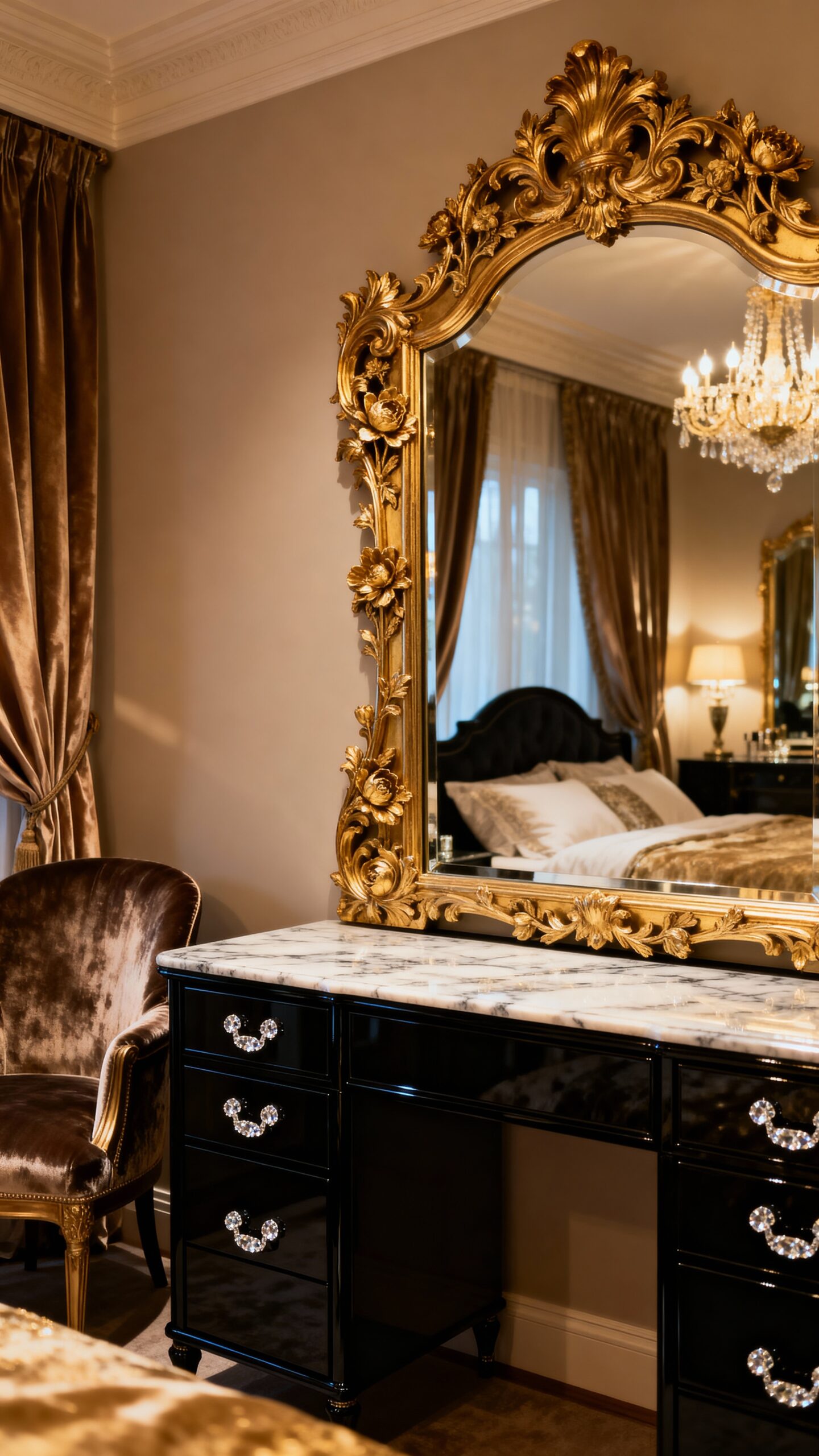 sophisticated vintage modern vanity harmony