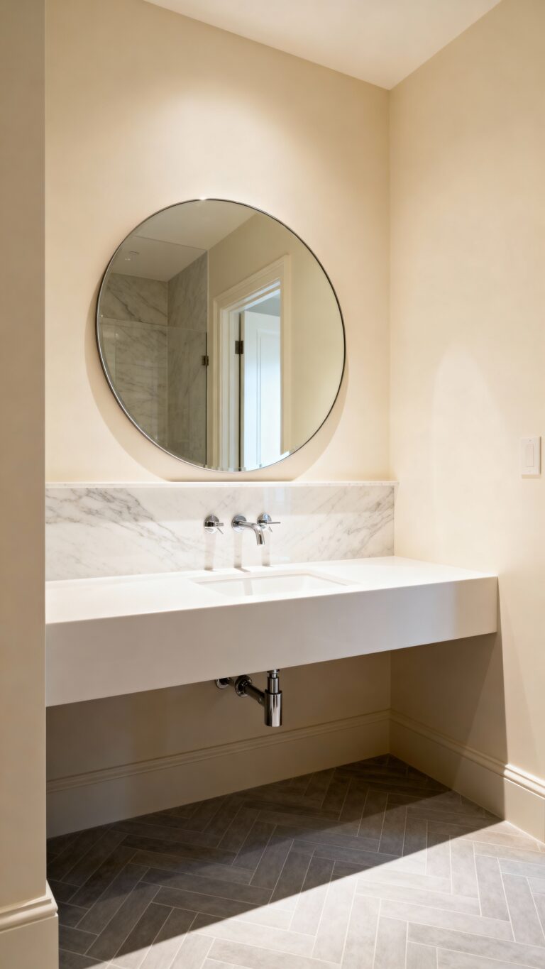 spacious bathroom mirror design ideas