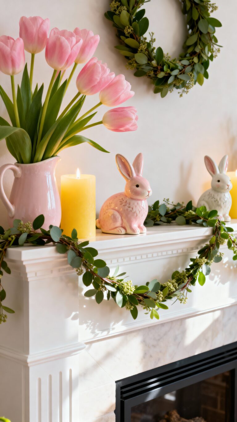 spring mantle decor ideas