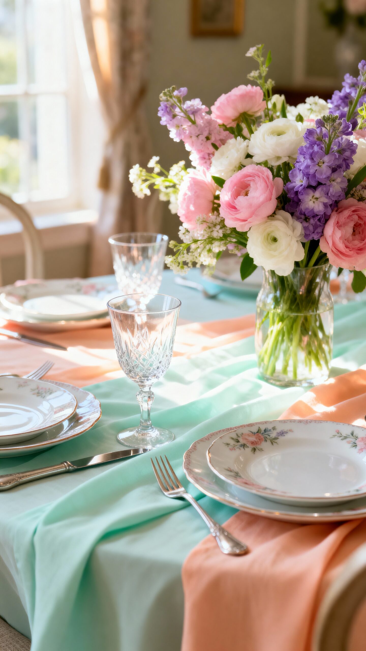 springtime dining room decorative ideas