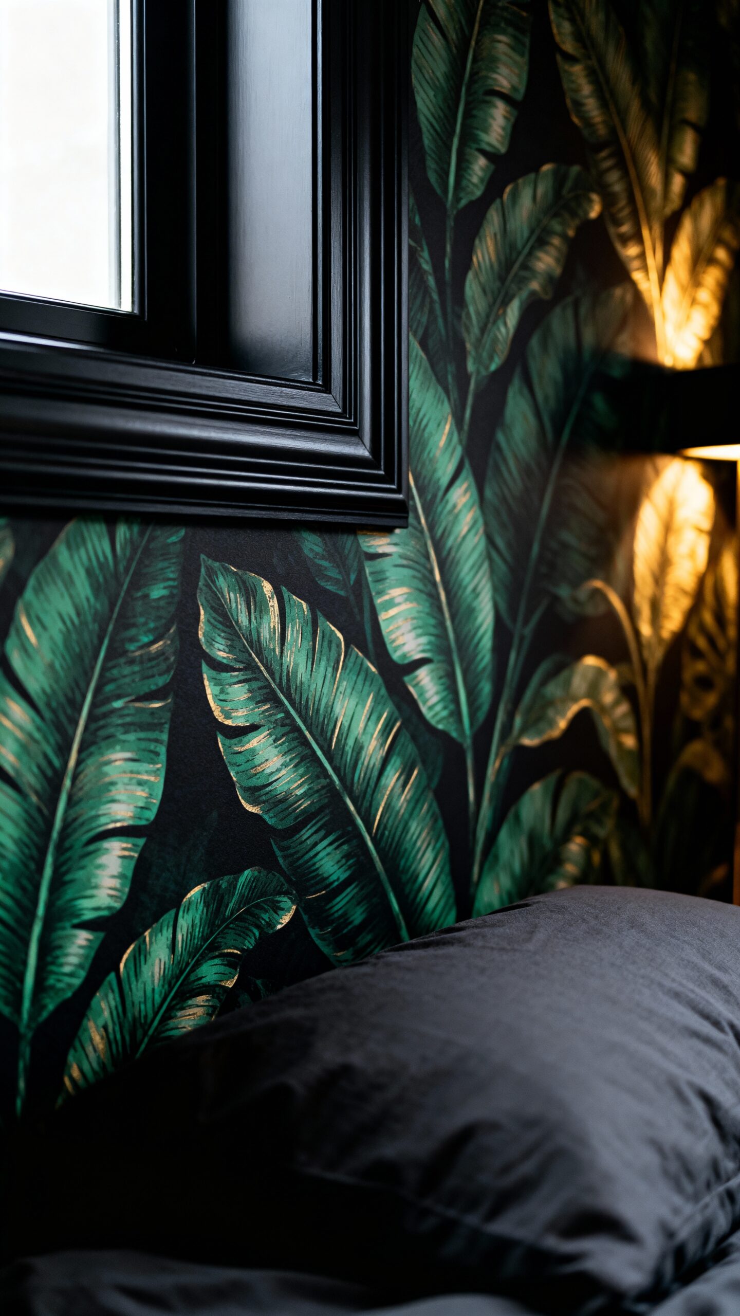 striking botanical wallpaper dramatic impact