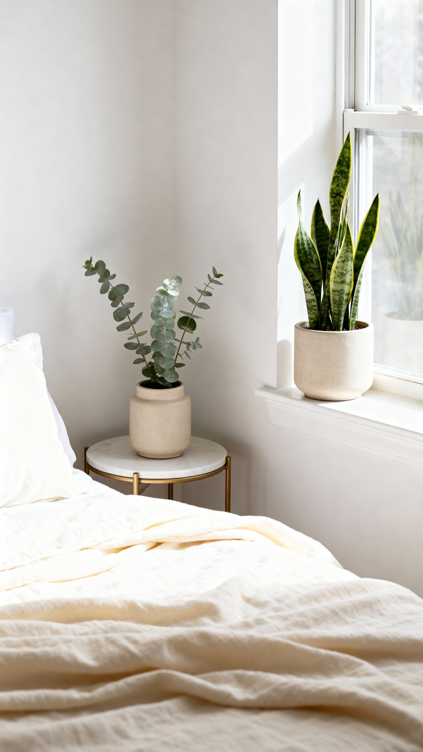 subtle green serene neutral decor