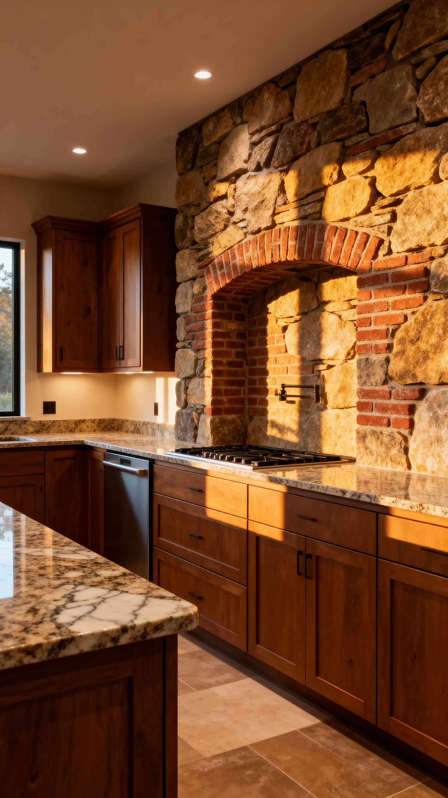 textured accent walls elevate kitchen design