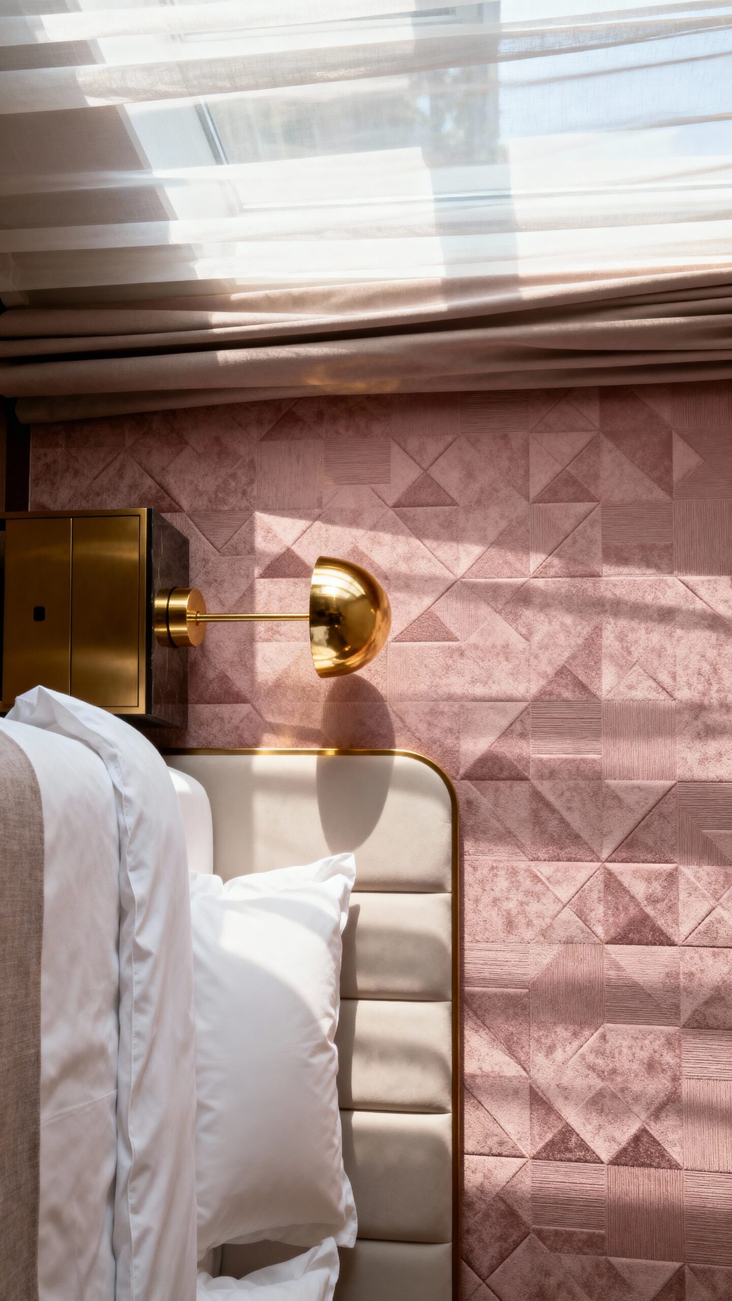 textured wallpaper adds visual interest