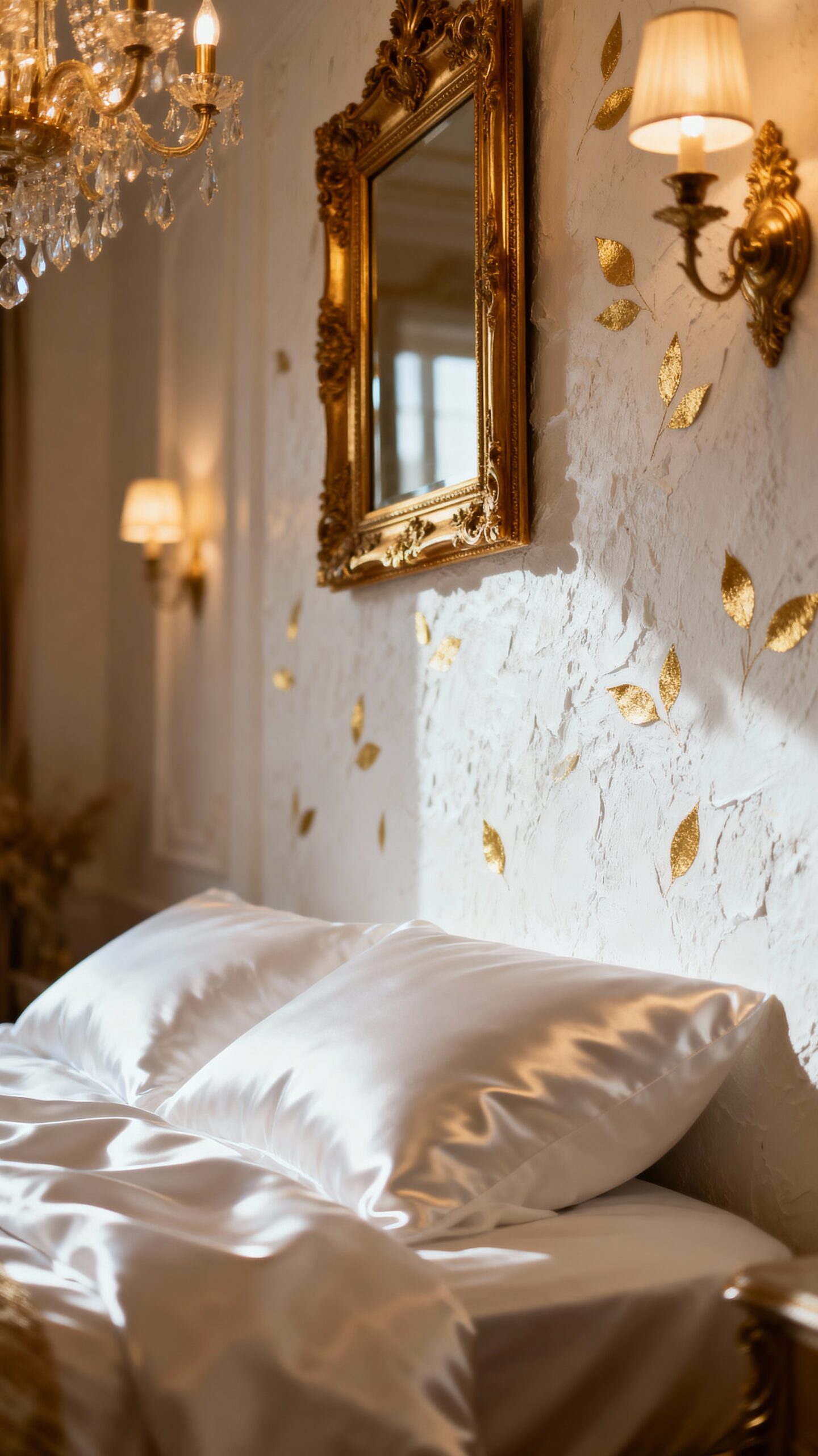 textured walls with gilded accents