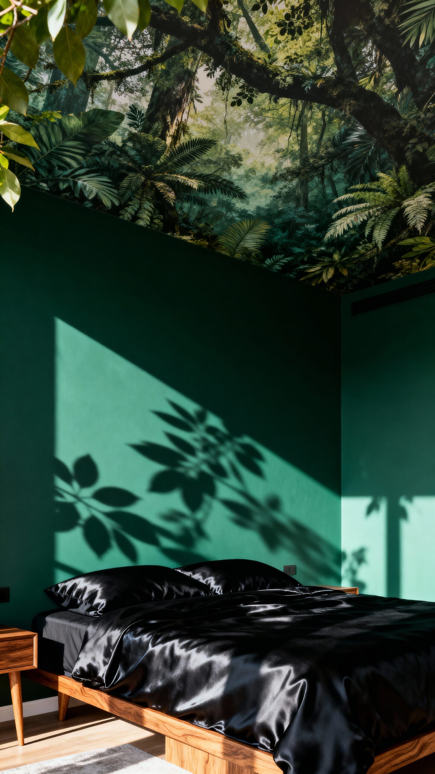 tranquil forest canopy bedroom sanctuary