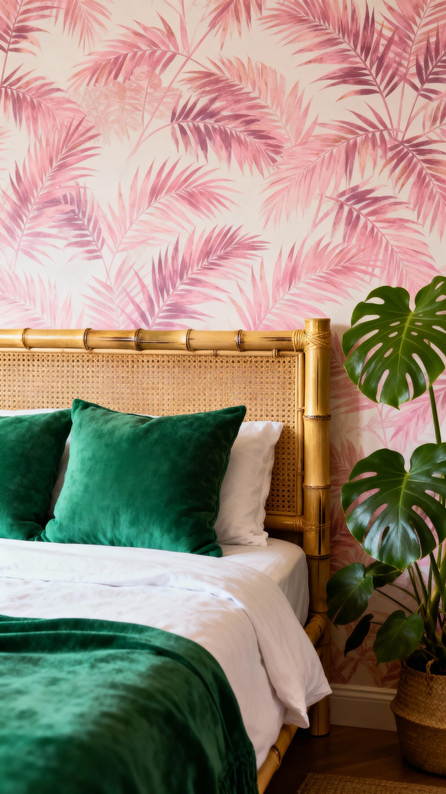 tranquil tropical botanical bedroom retreat