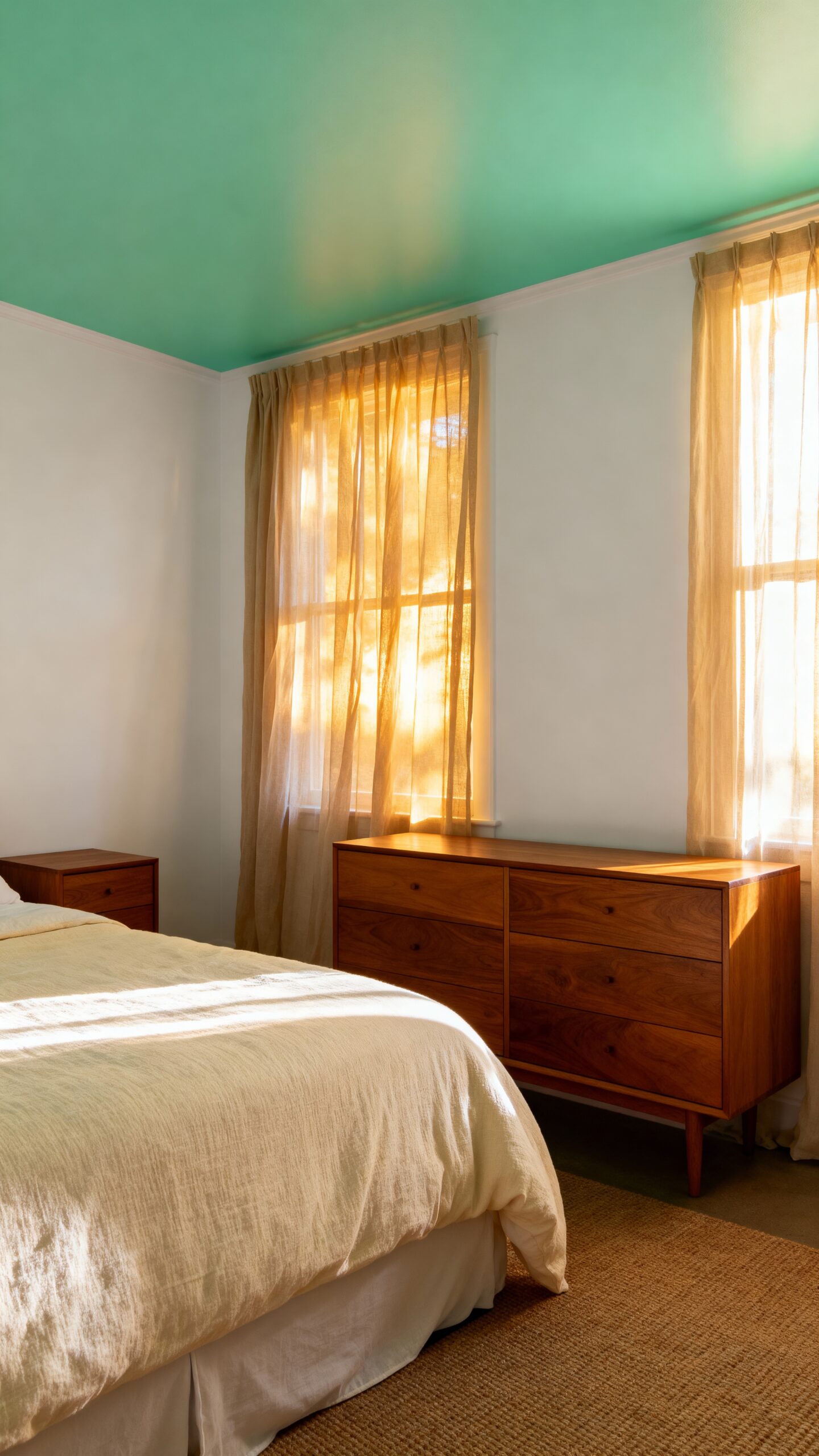 unexpected overhead mint green retreat