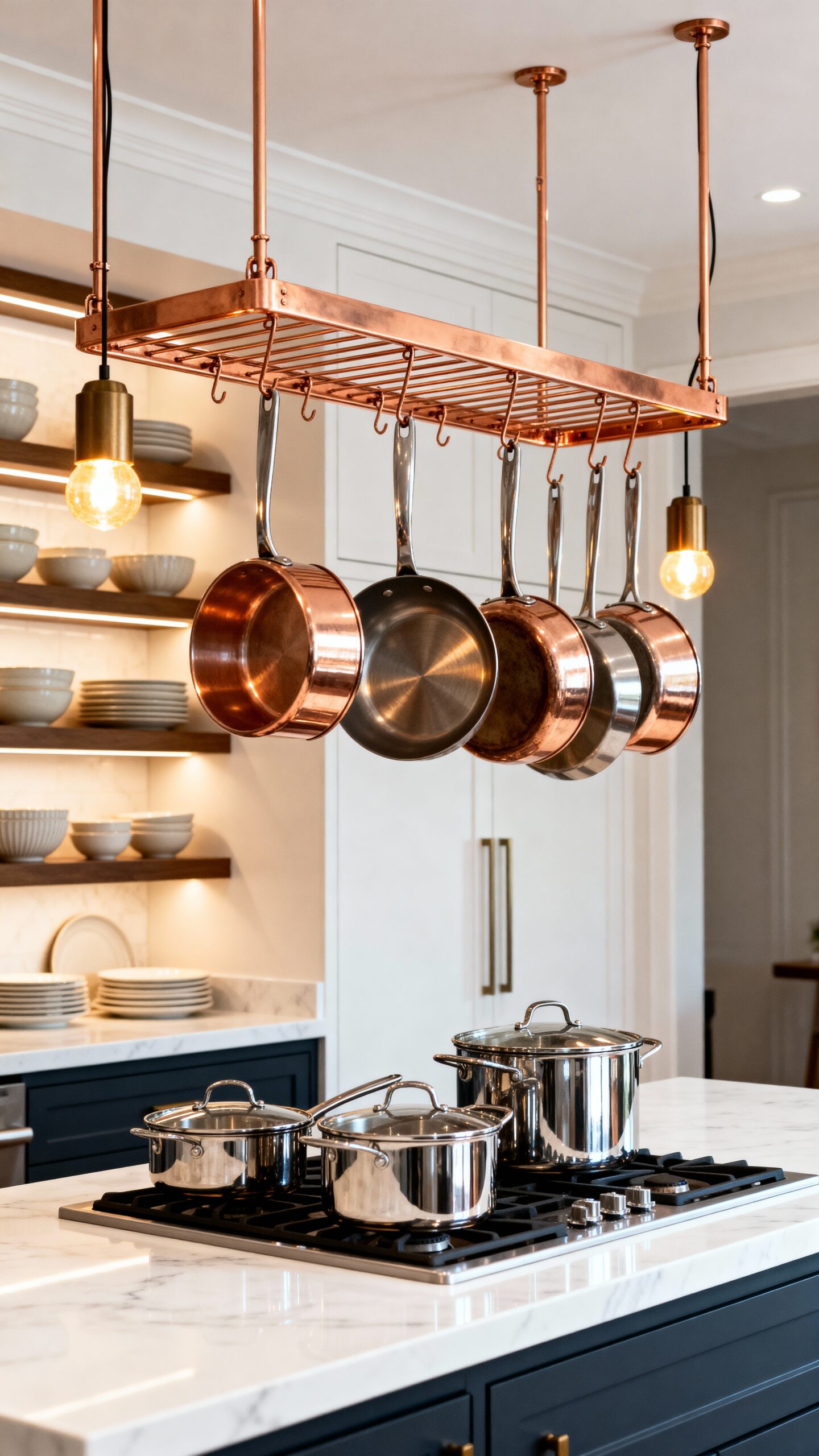 vertical cookware storage display solutions