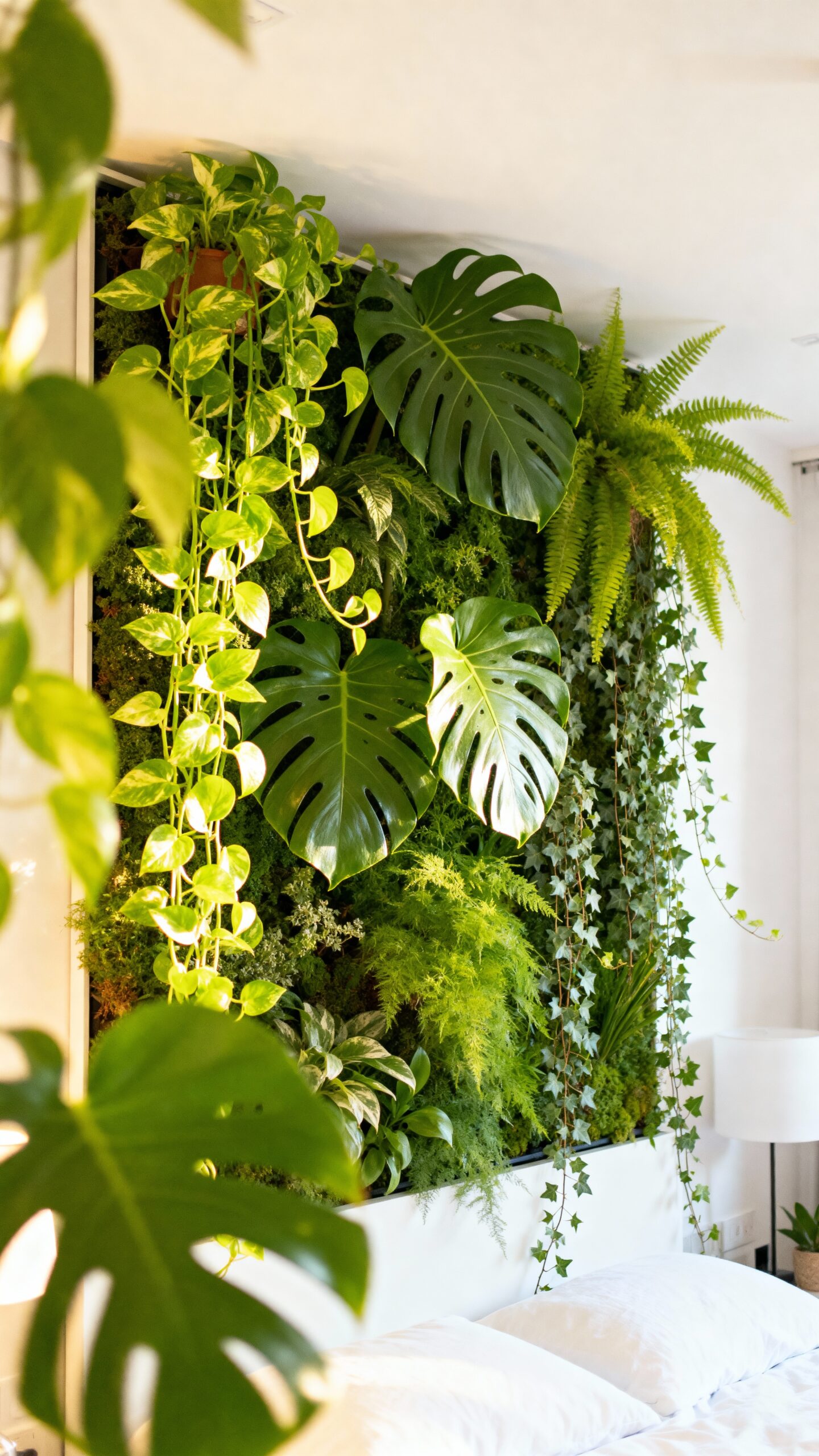 vibrant indoor living plant wall