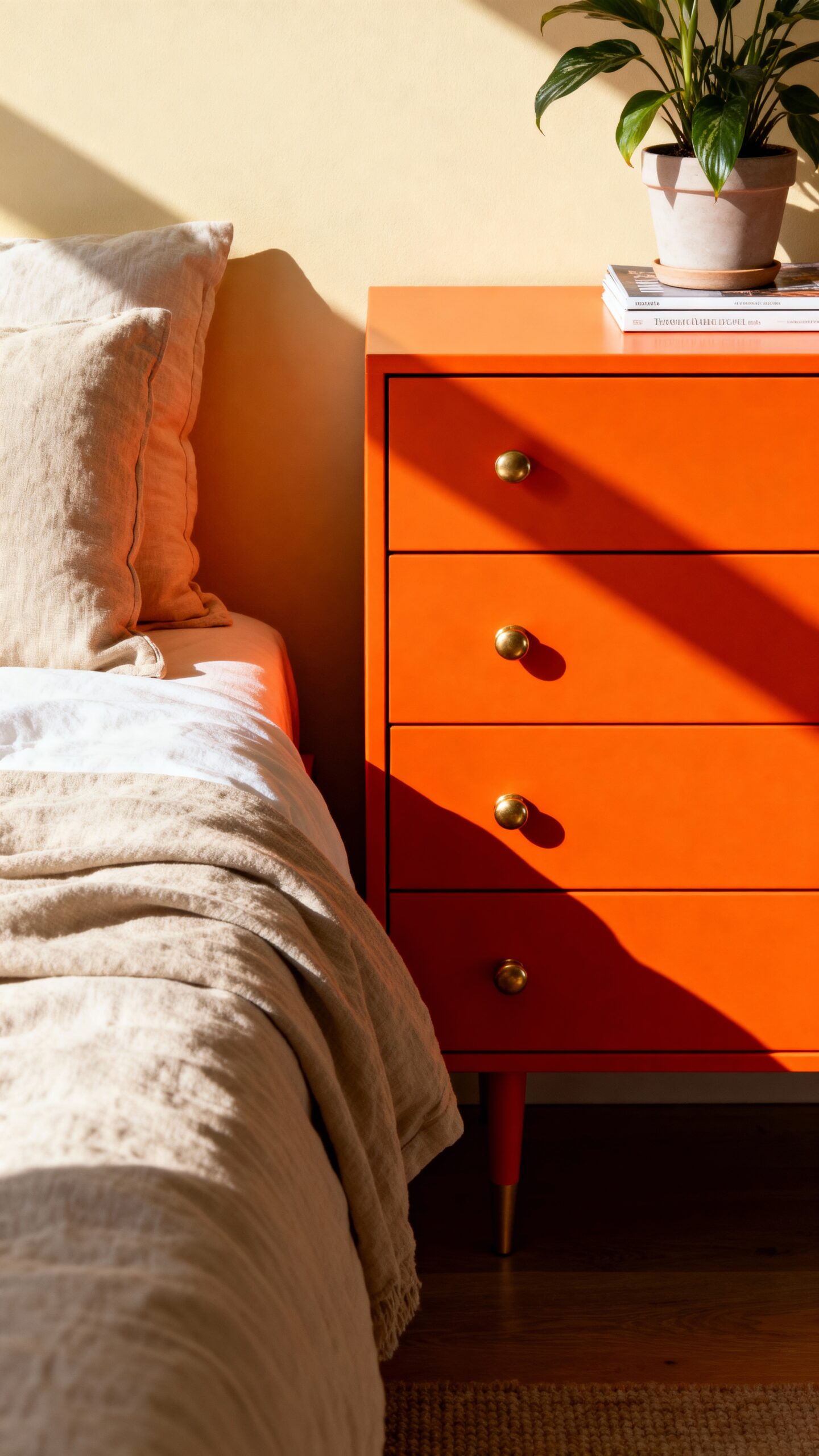 vibrant orange furniture revitalization