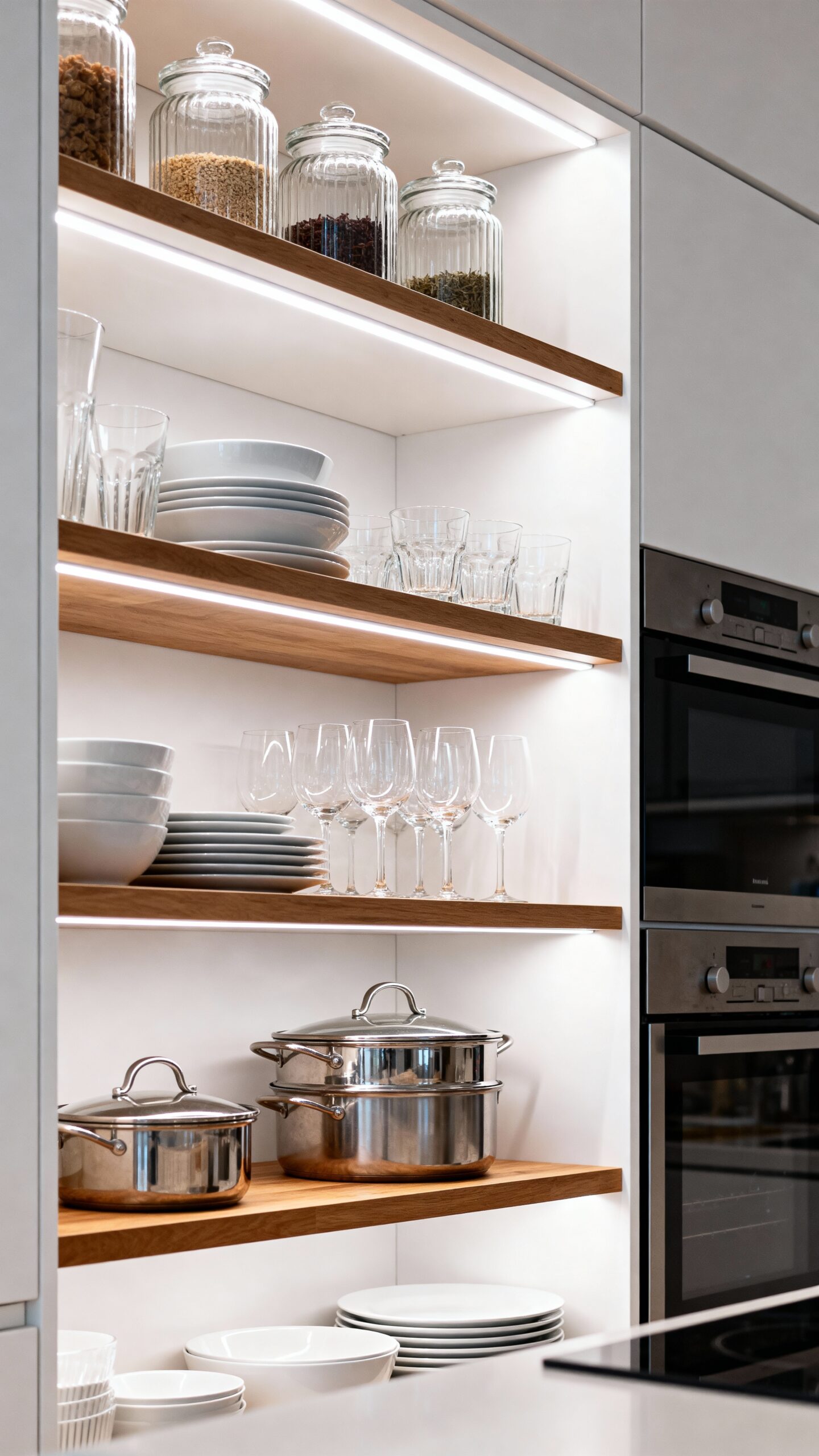 visibility enhancing led kitchen cabinet lighting