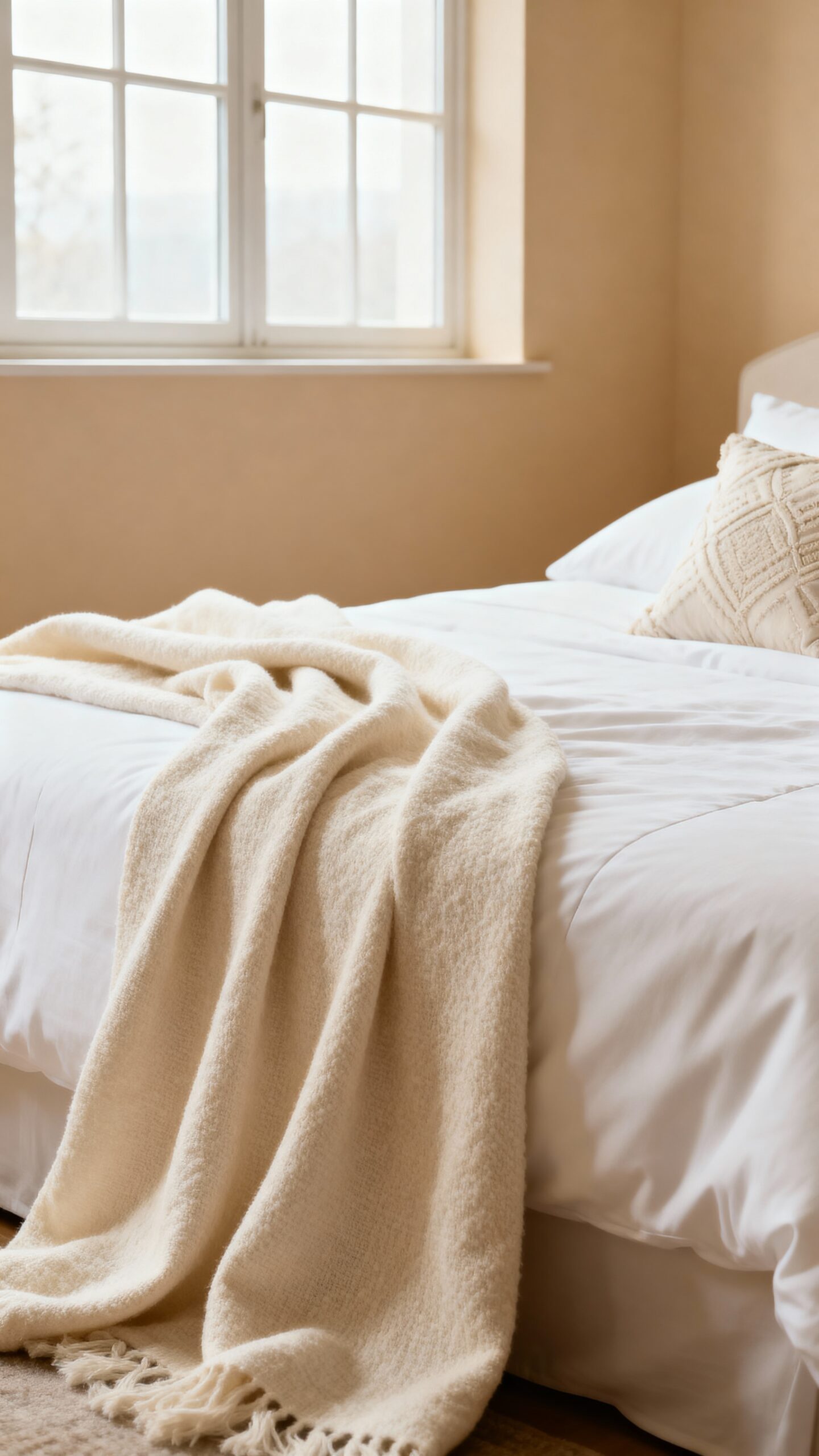 warm beige bedroom sanctuary design
