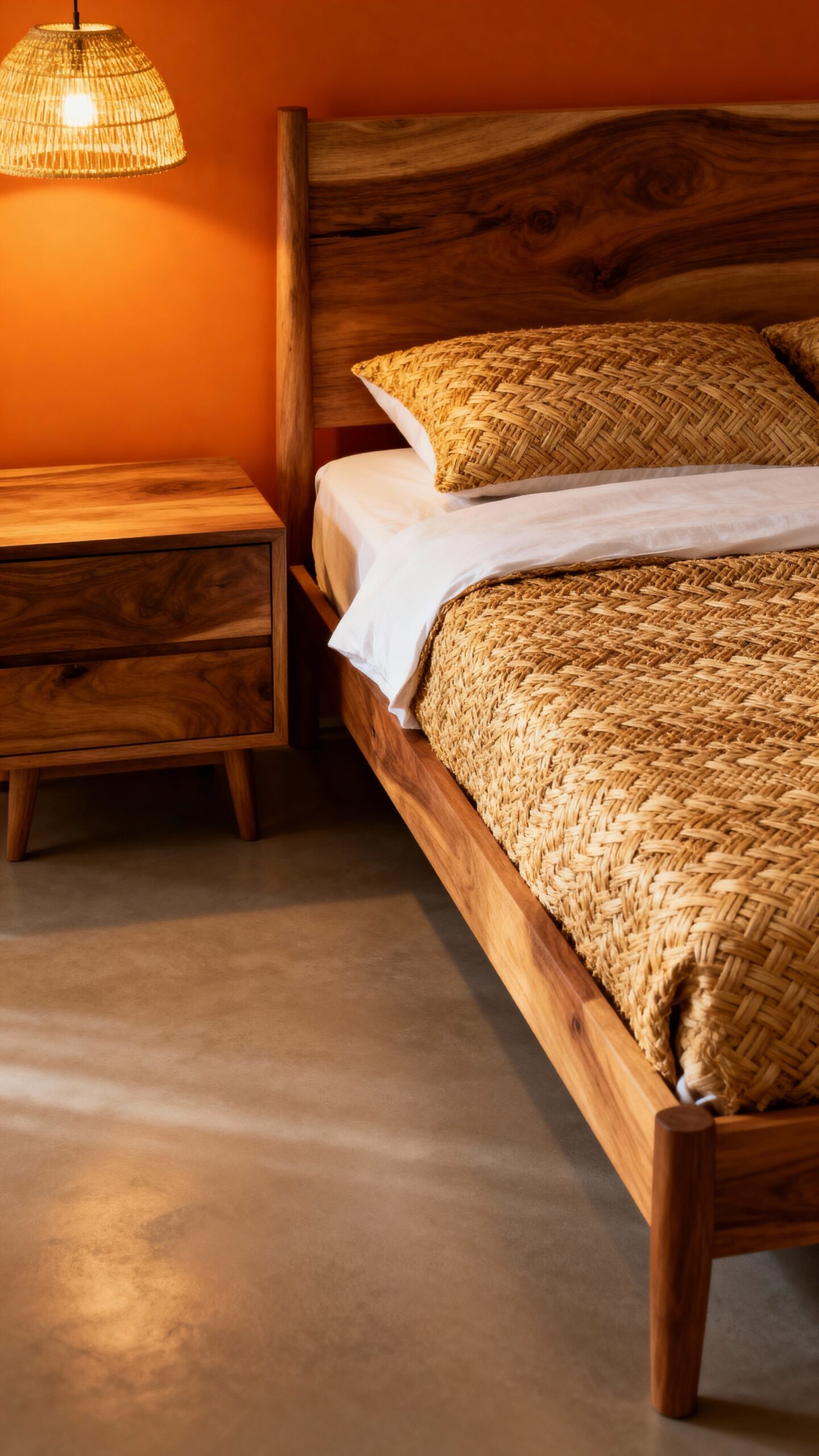 warm earthy natural bedroom retreat