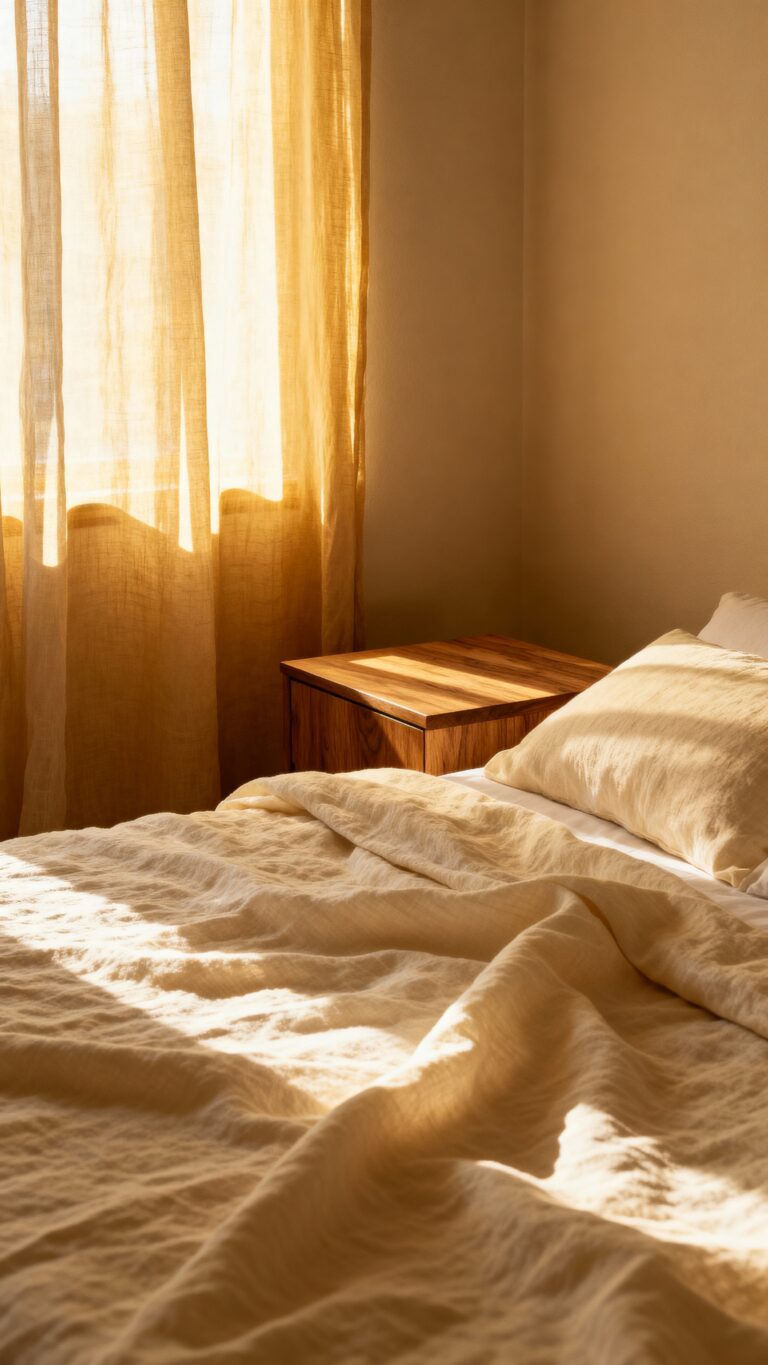 warm minimal bedroom design ideas