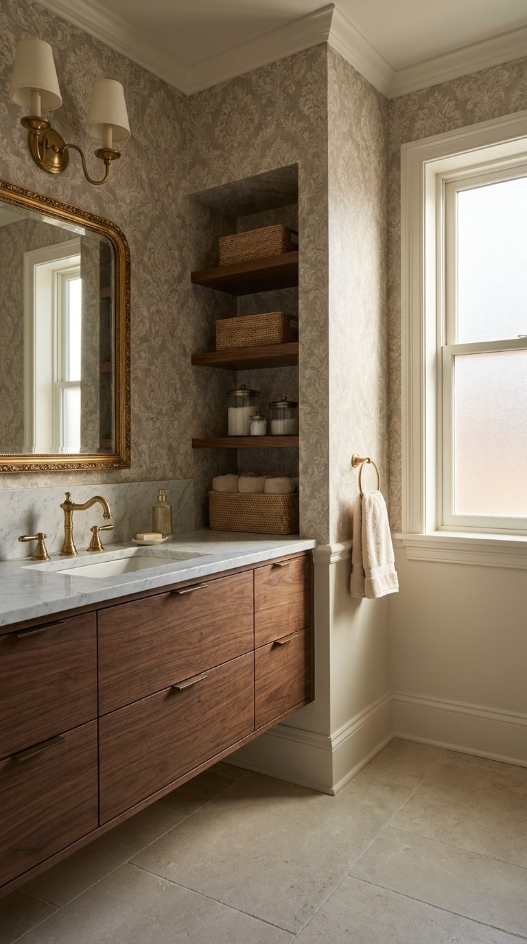 10 Vintage Half Bathroom Ideas Full of Retro Charm