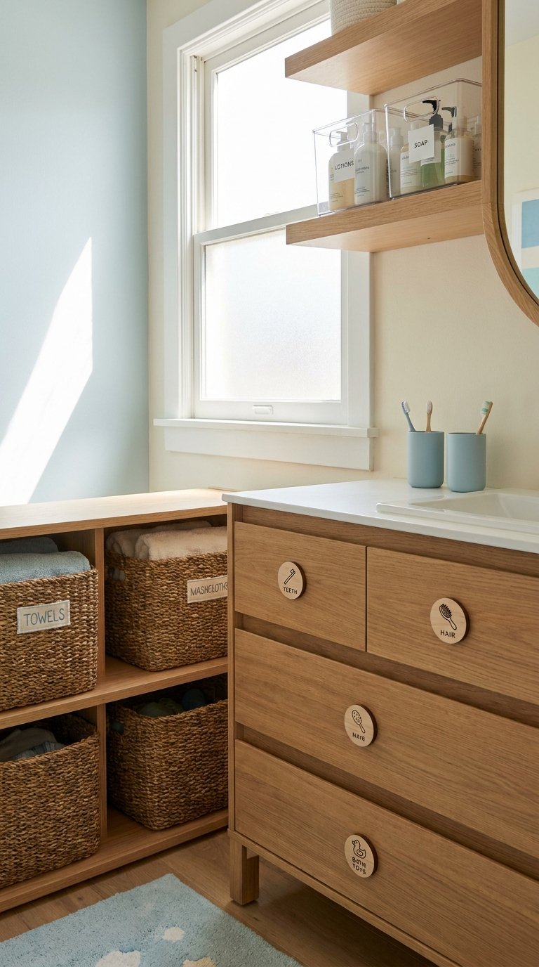 11 Brilliant Kids Bathroom Storage Ideas That Keep Things Neat