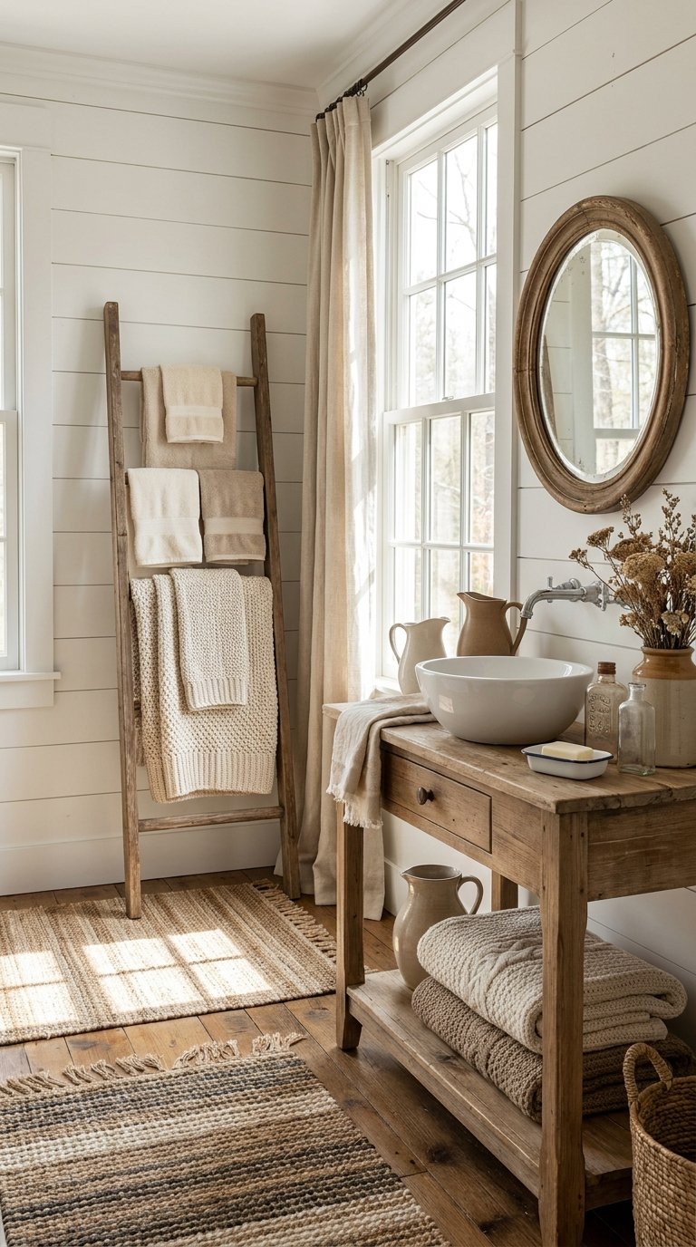 12 Farmhouse Half Bathroom Ideas for Cozy Country Vibes