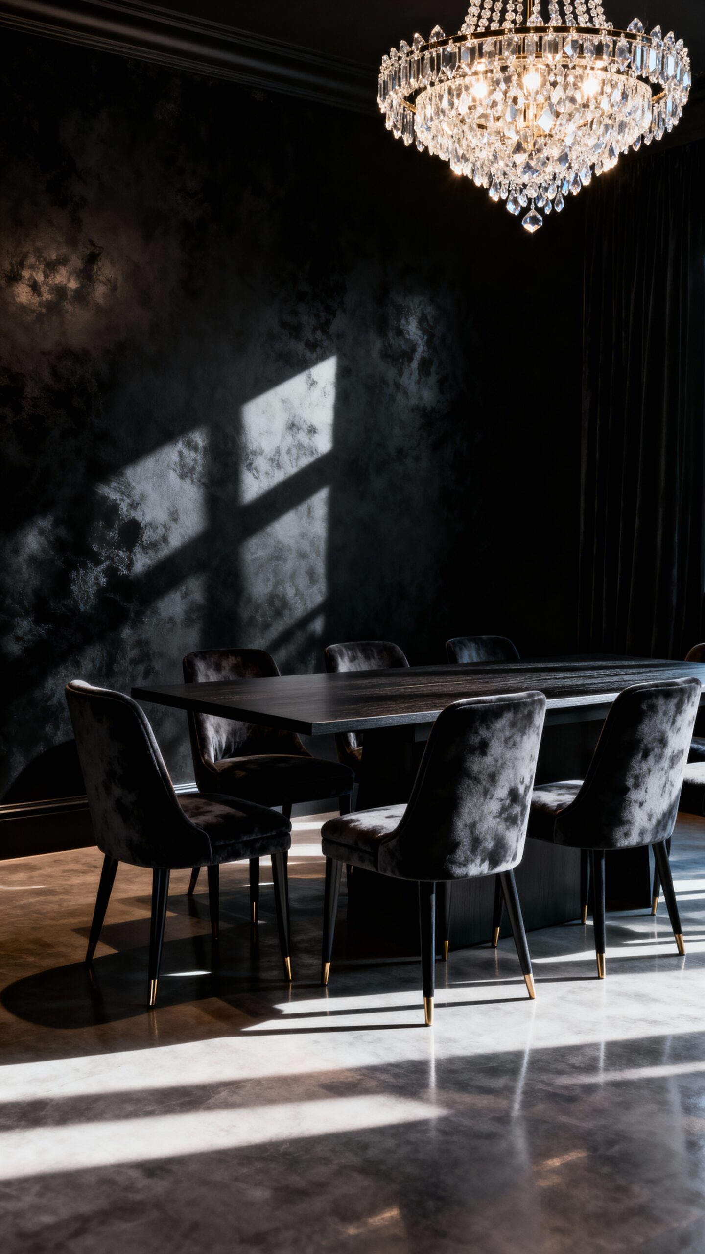 bold black dining spaces