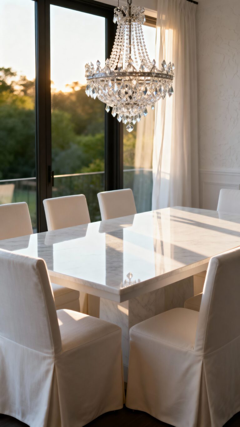 bright timeless white dining rooms
