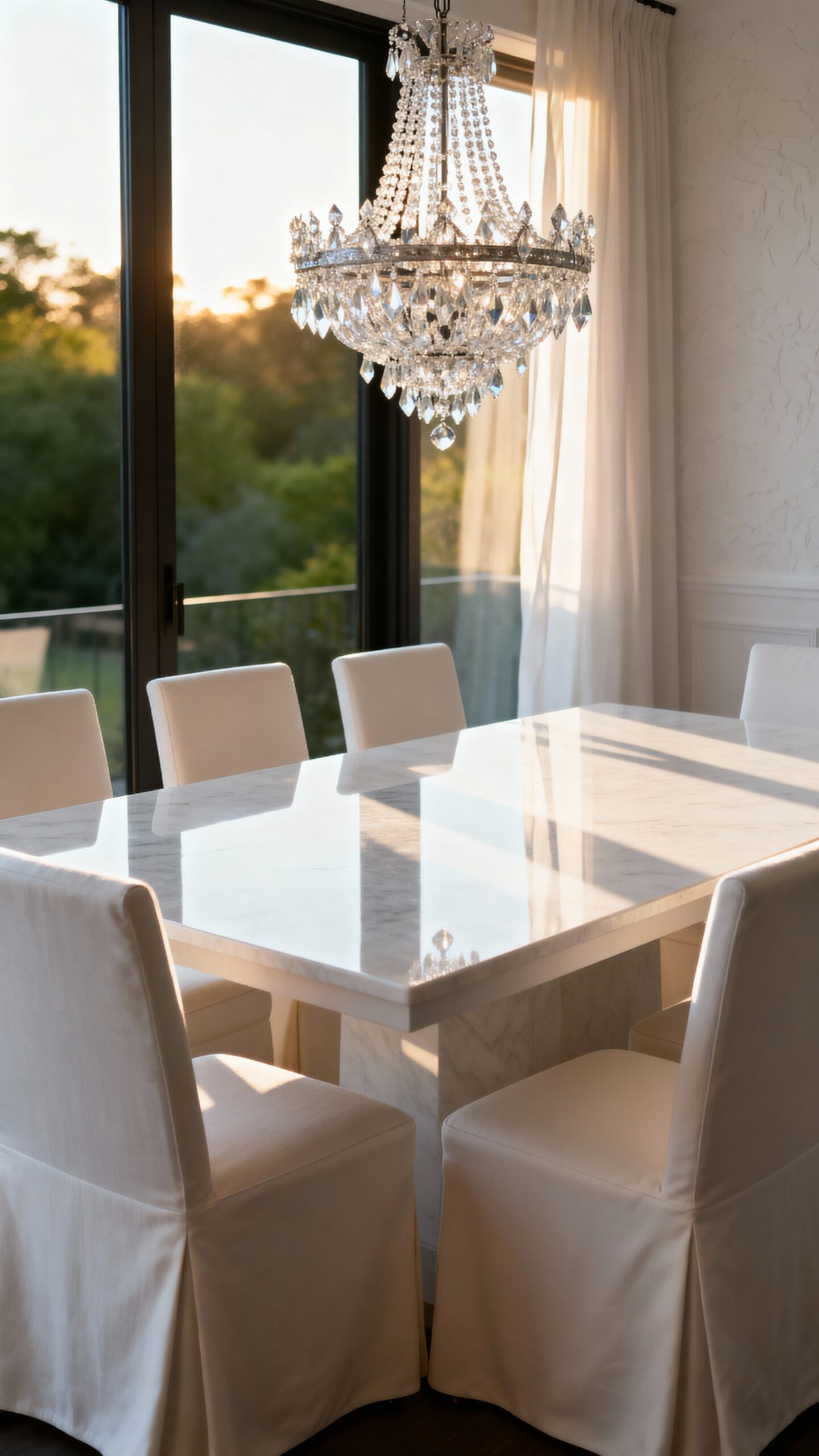 bright timeless white dining rooms