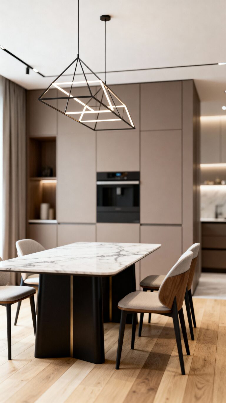 clean modern dining spaces