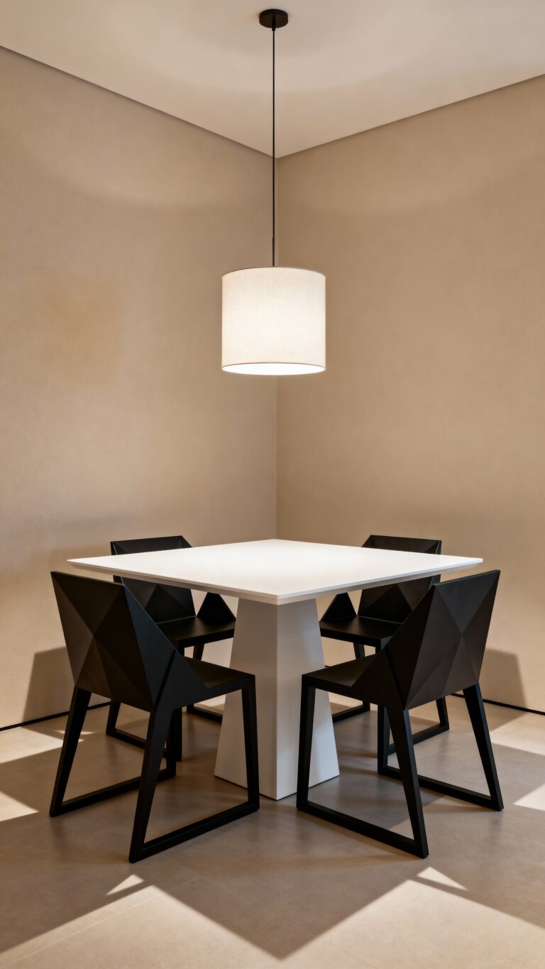 clean modern small dining