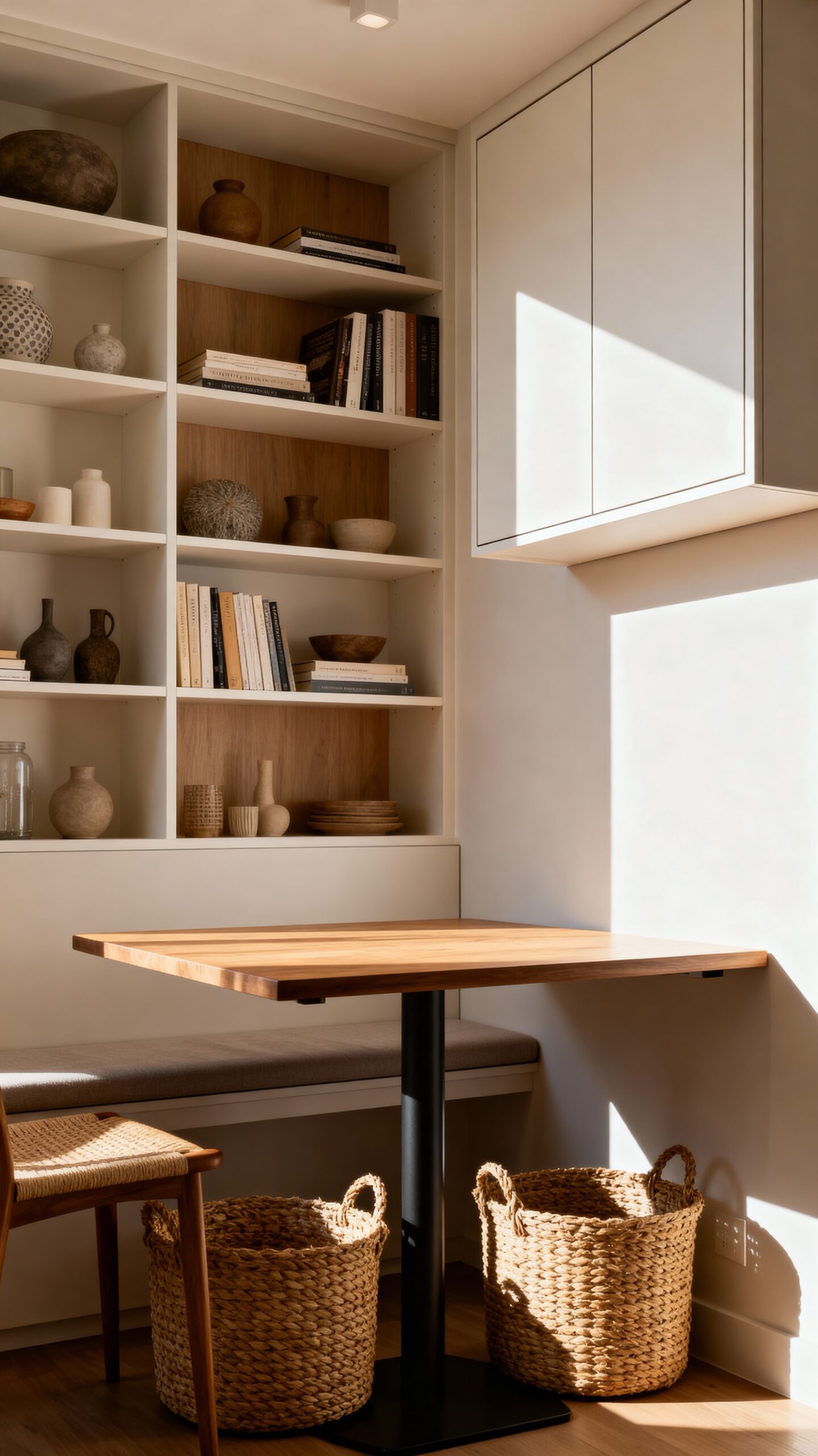 compact storage solutions for small dining