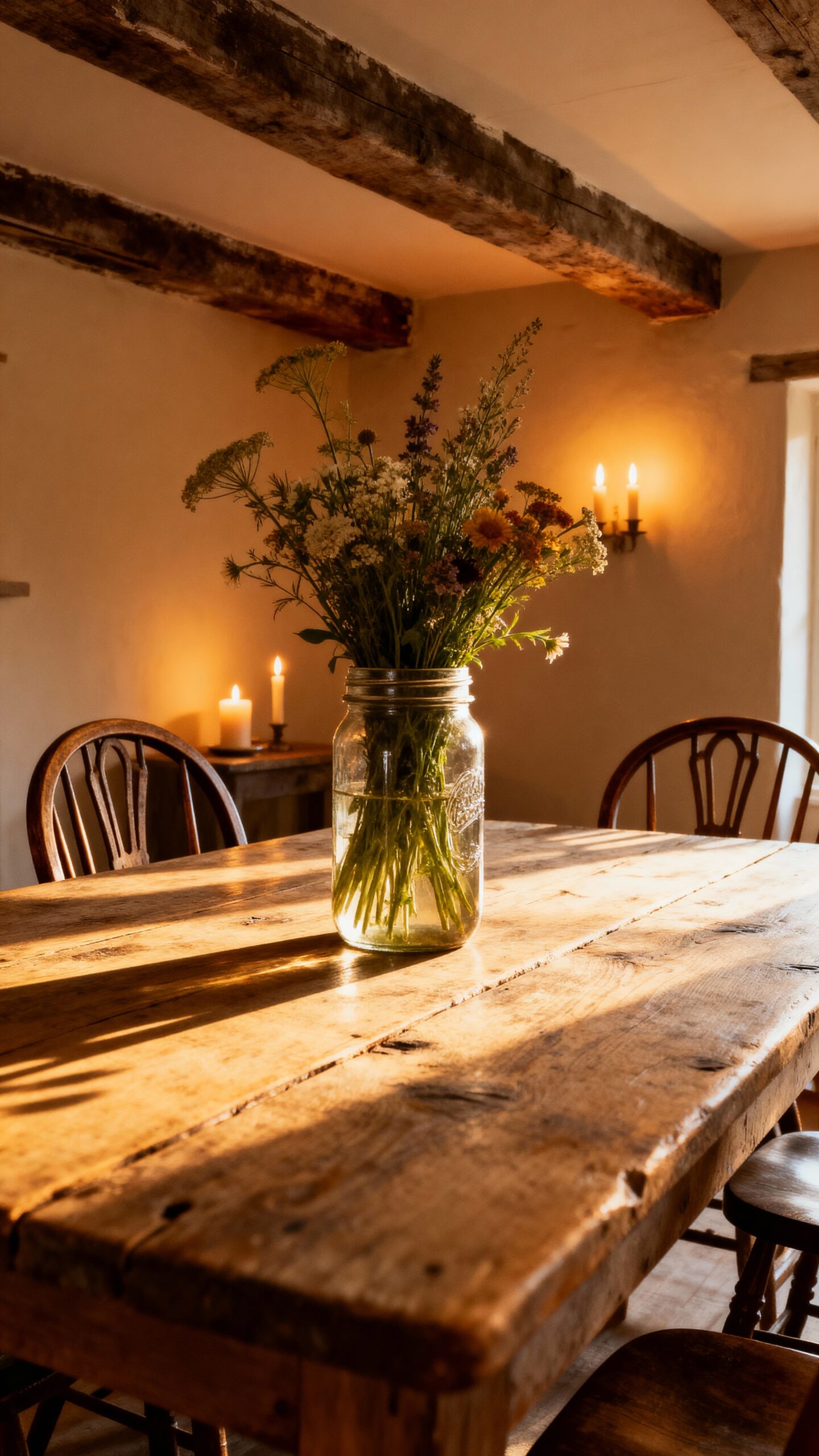 farmhouse dining room warmly welcoming