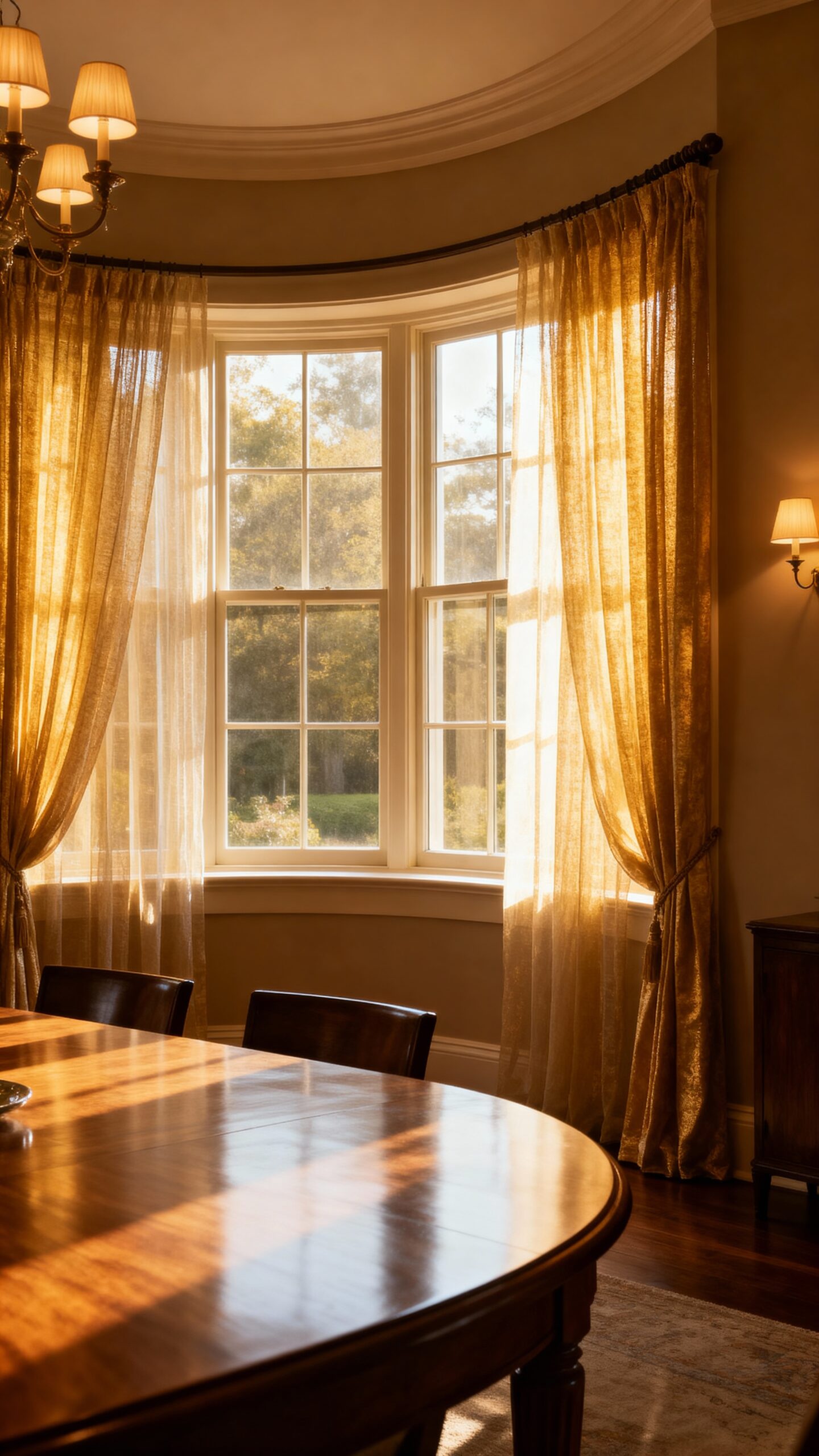 illuminating dining room bay windows