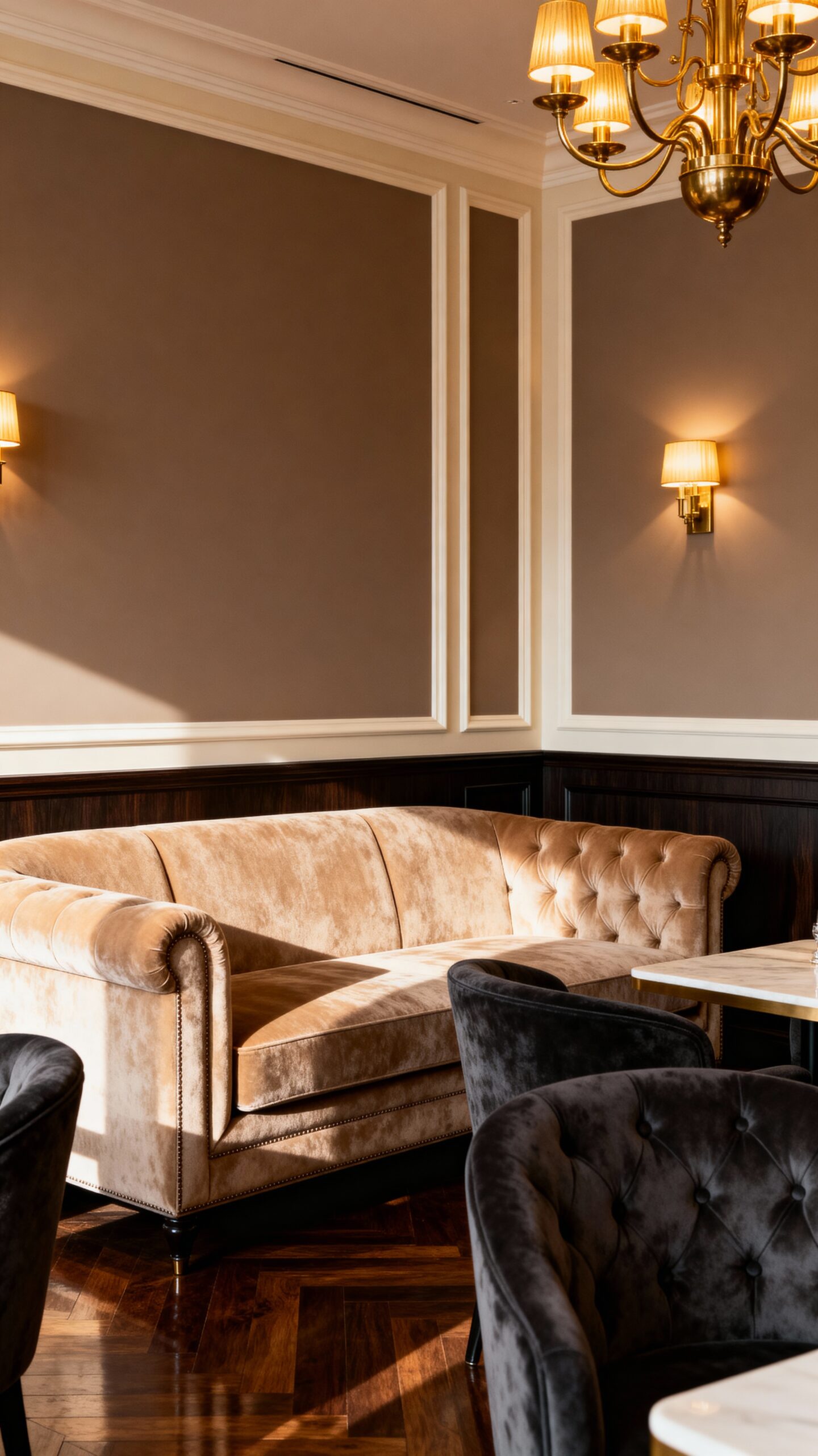 relaxed stylish lounge dining room