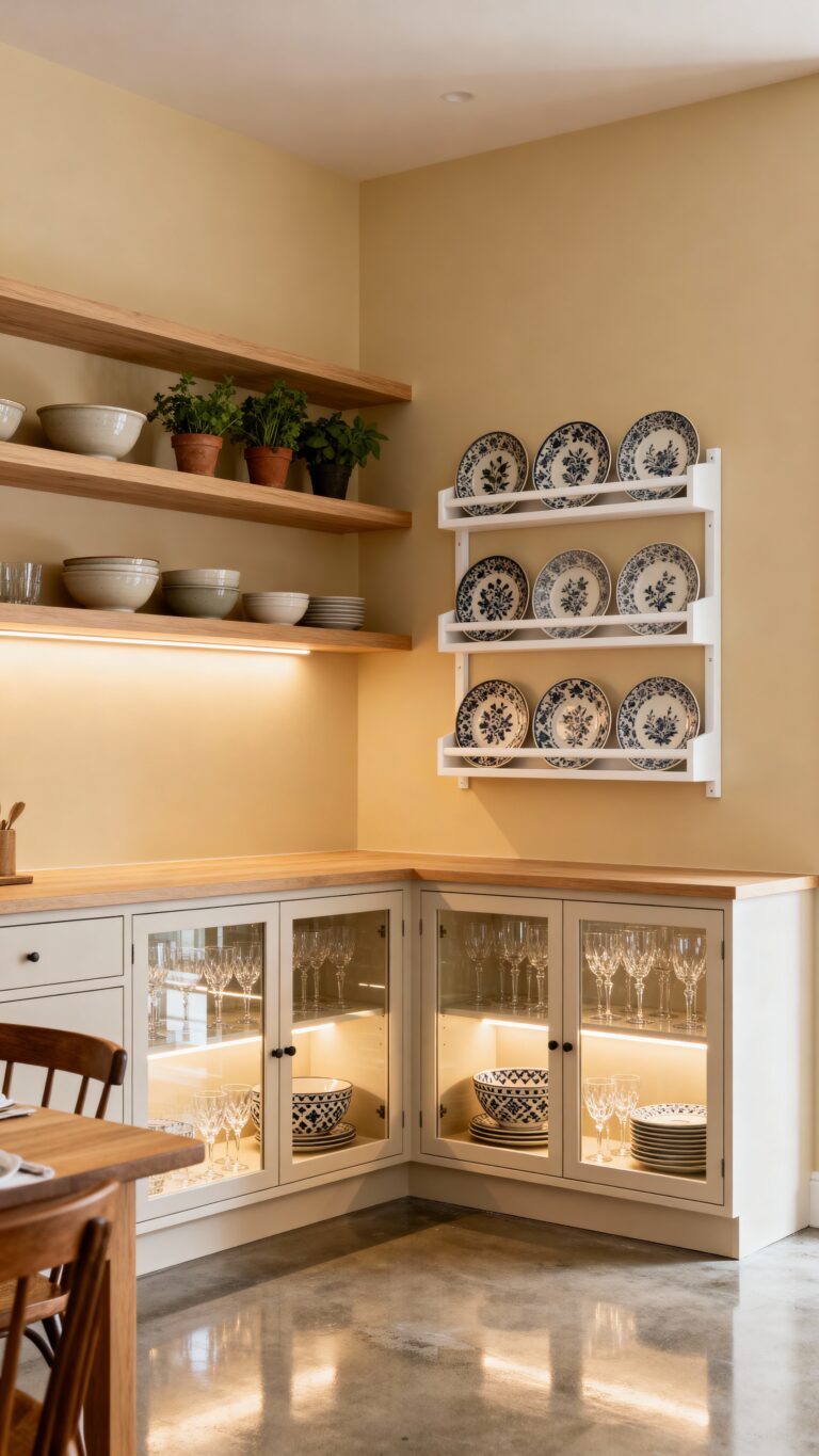 space saving dining shelves