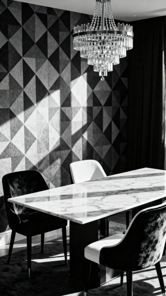 13 Black and White Dining Room Ideas That Never Go Out of Style