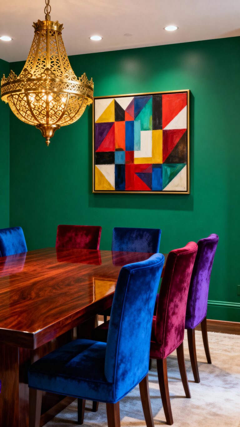vibrant energetic dining room inspiration